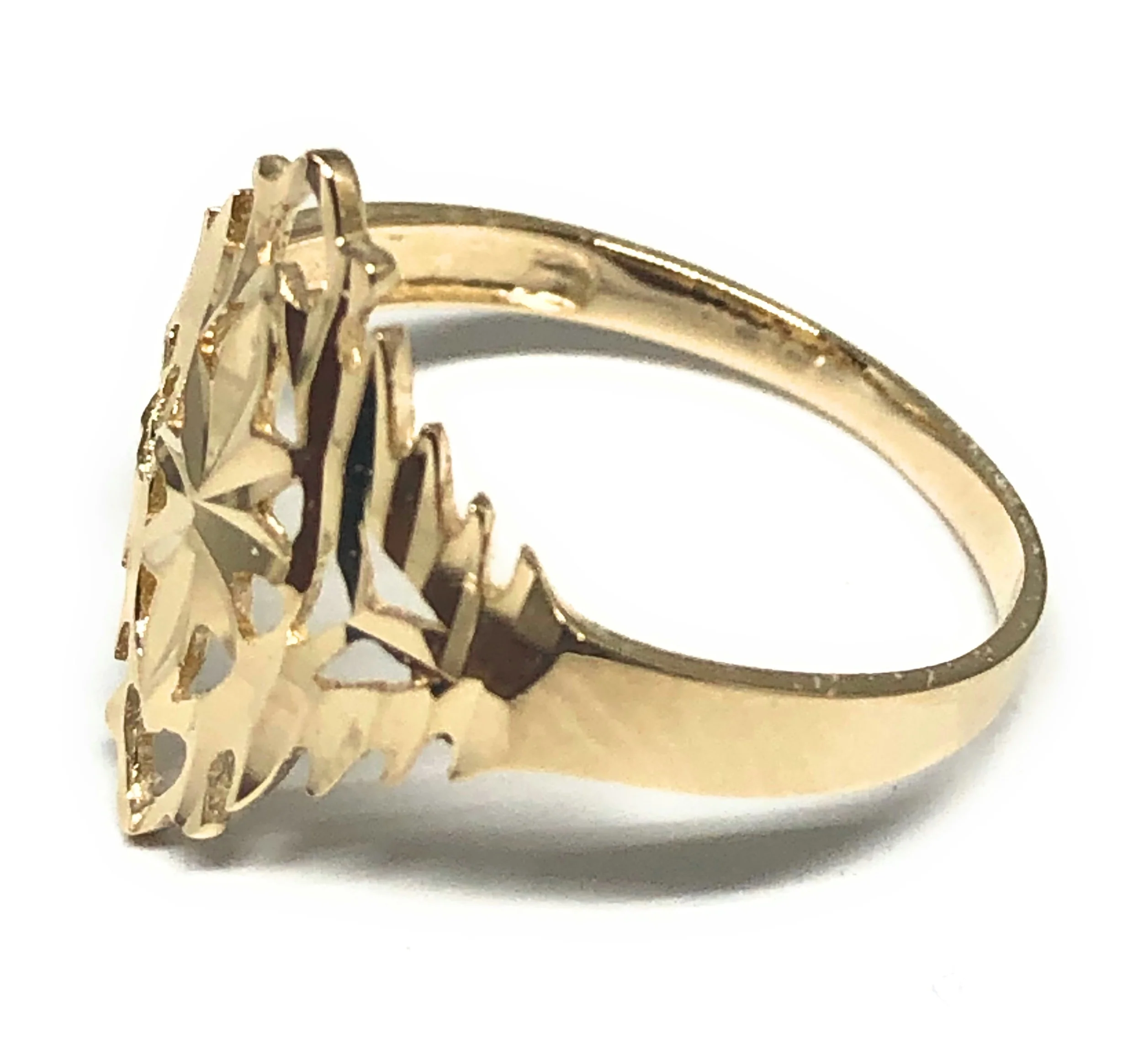 10k Solid Gold Yellow Flower Ring (FC 39) - Image 2