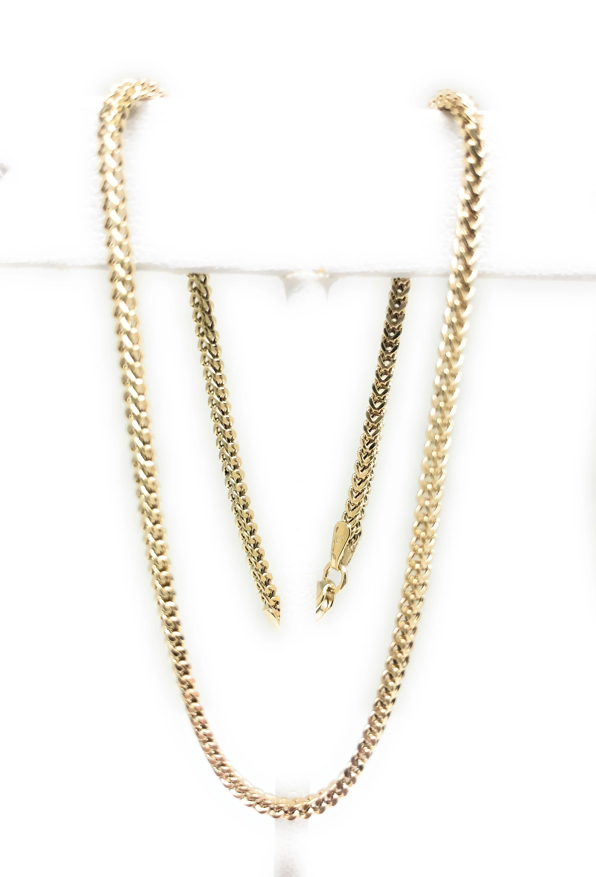 10k Solid Gold Yellow Franco Chain Ankle Braacelet Anklet 10" - Image 3