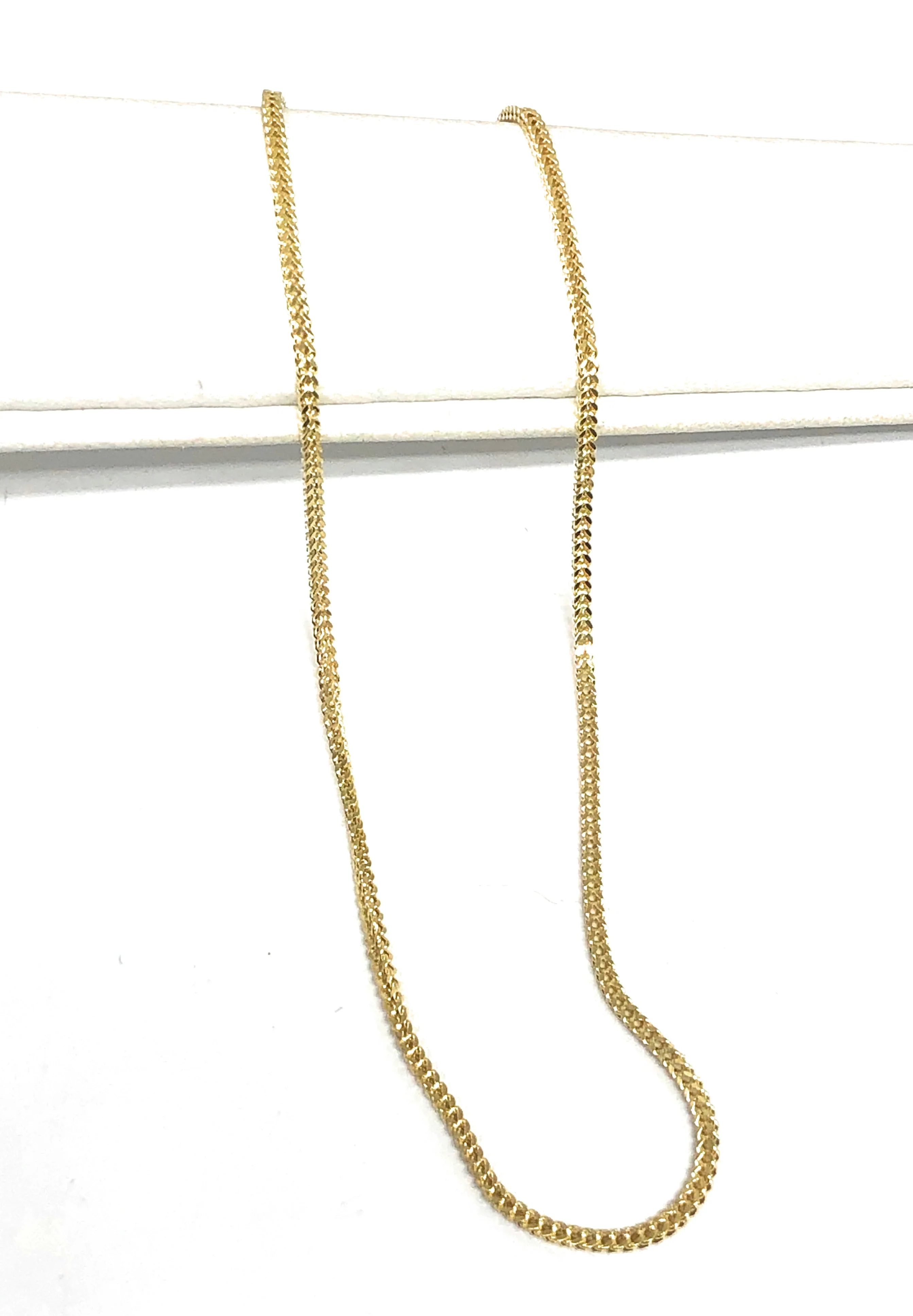 10k Solid Gold Yellow Franco Chain Braacelet / Anklet 7-11 inch 1.6mm - Image 2