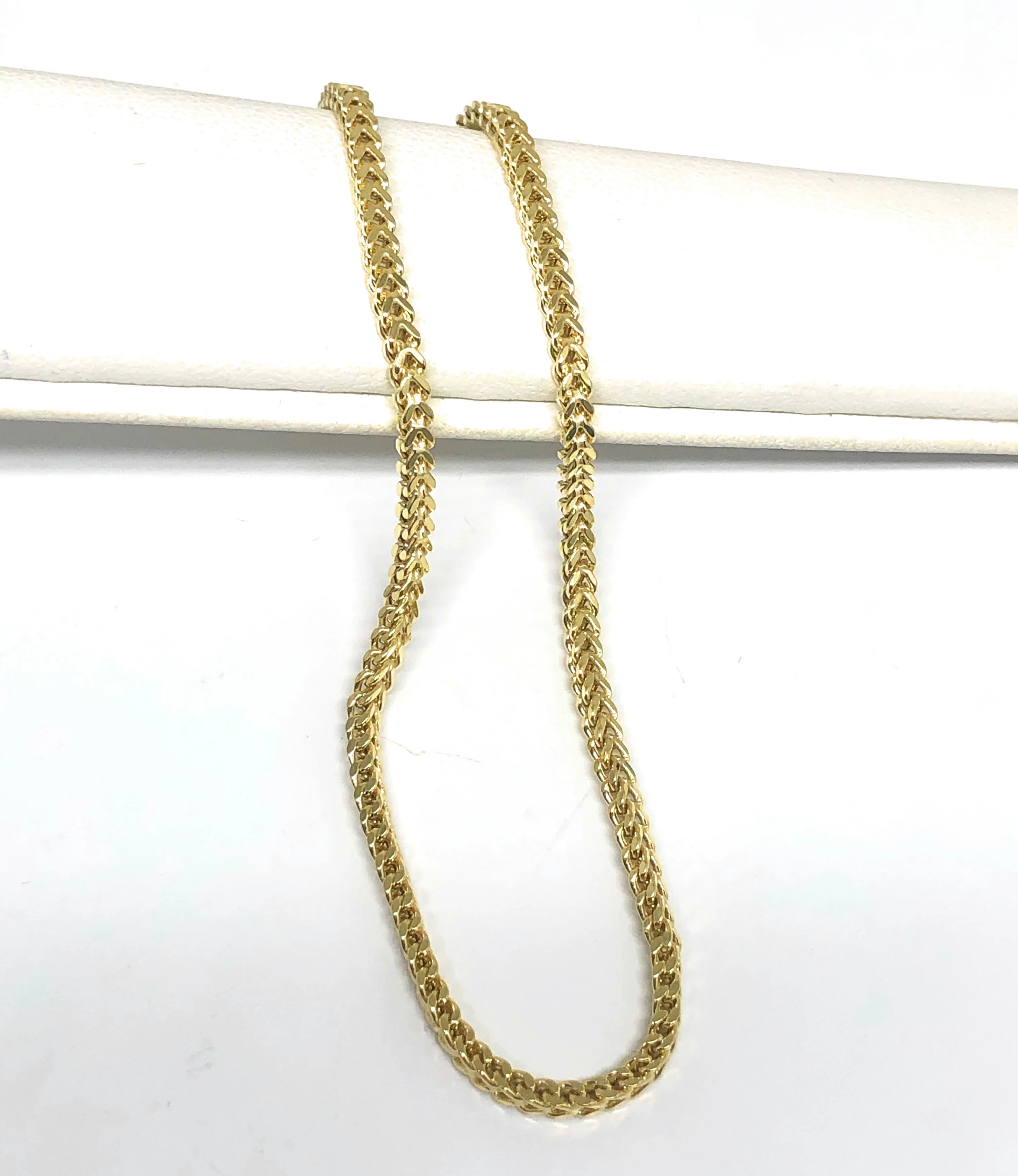 10k Solid Gold Yellow Franco Chain Braacelet / Anklet 8-11 inch 1.8mm - Image 2