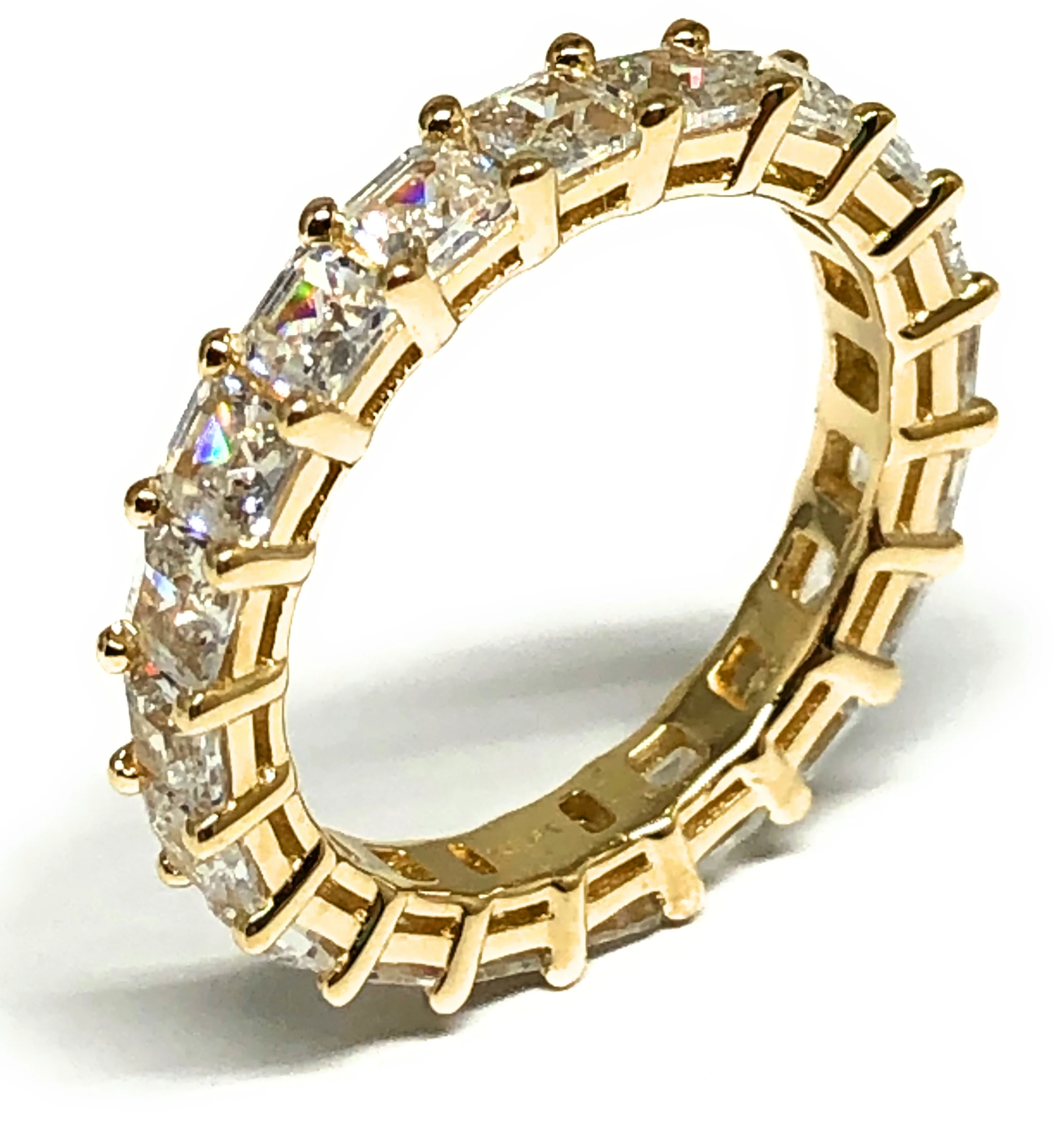 10k Solid Gold Yellow Gold Band CZ Ring (FC 117)