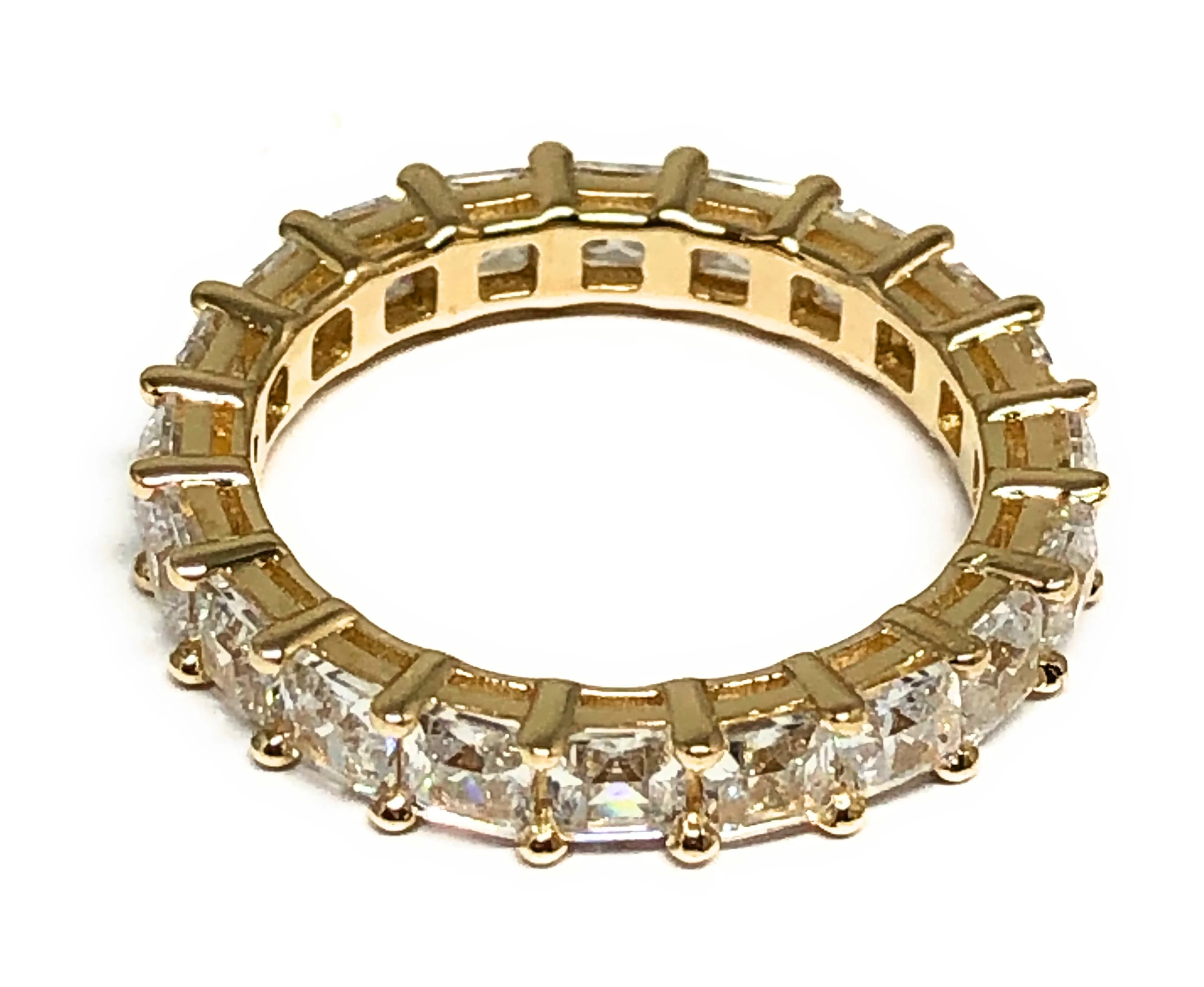 10k Solid Gold Yellow Gold Band CZ Ring (FC 117) - Image 2