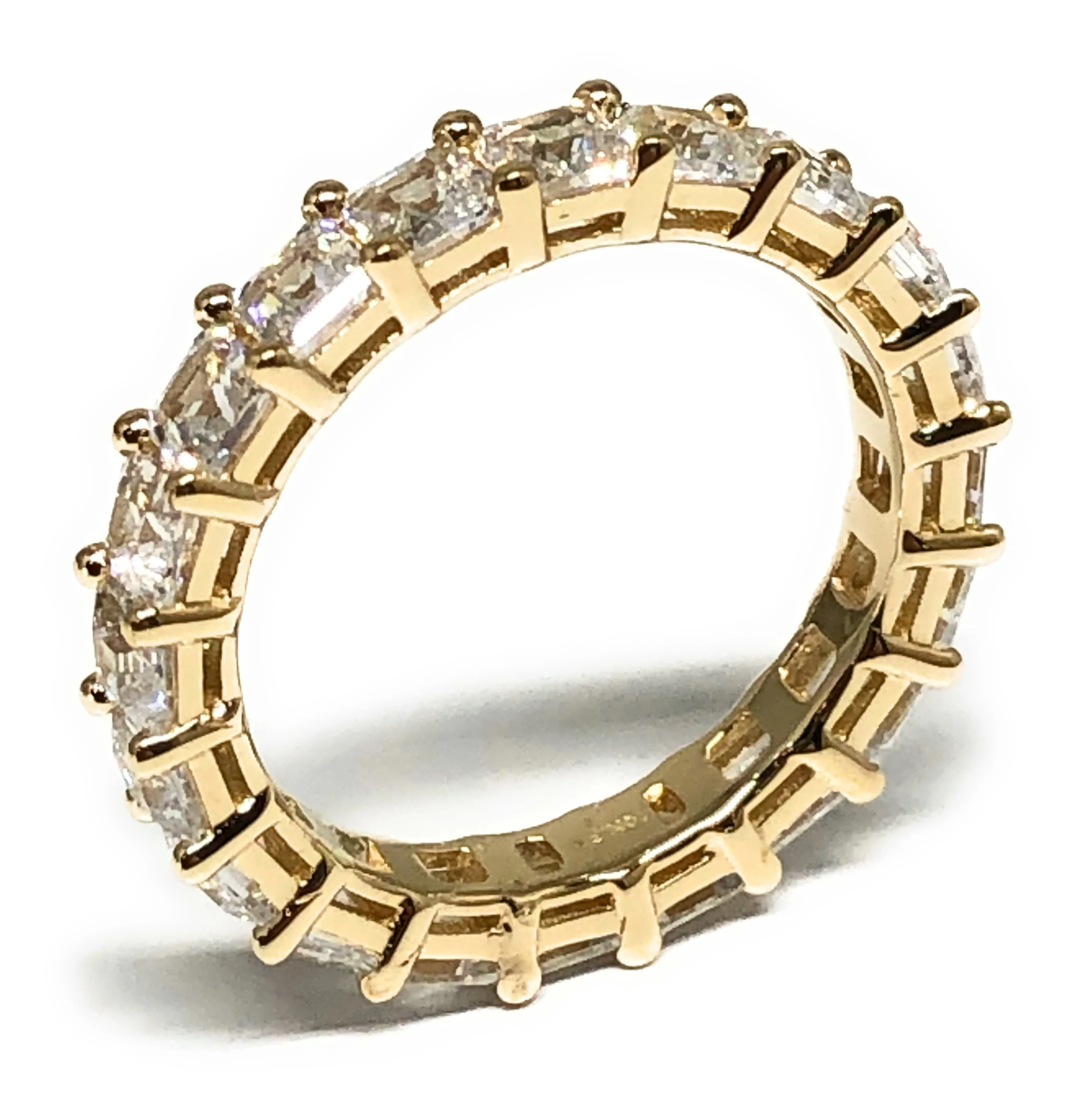 10k Solid Gold Yellow Gold Band CZ Ring (FC 117) - Image 3