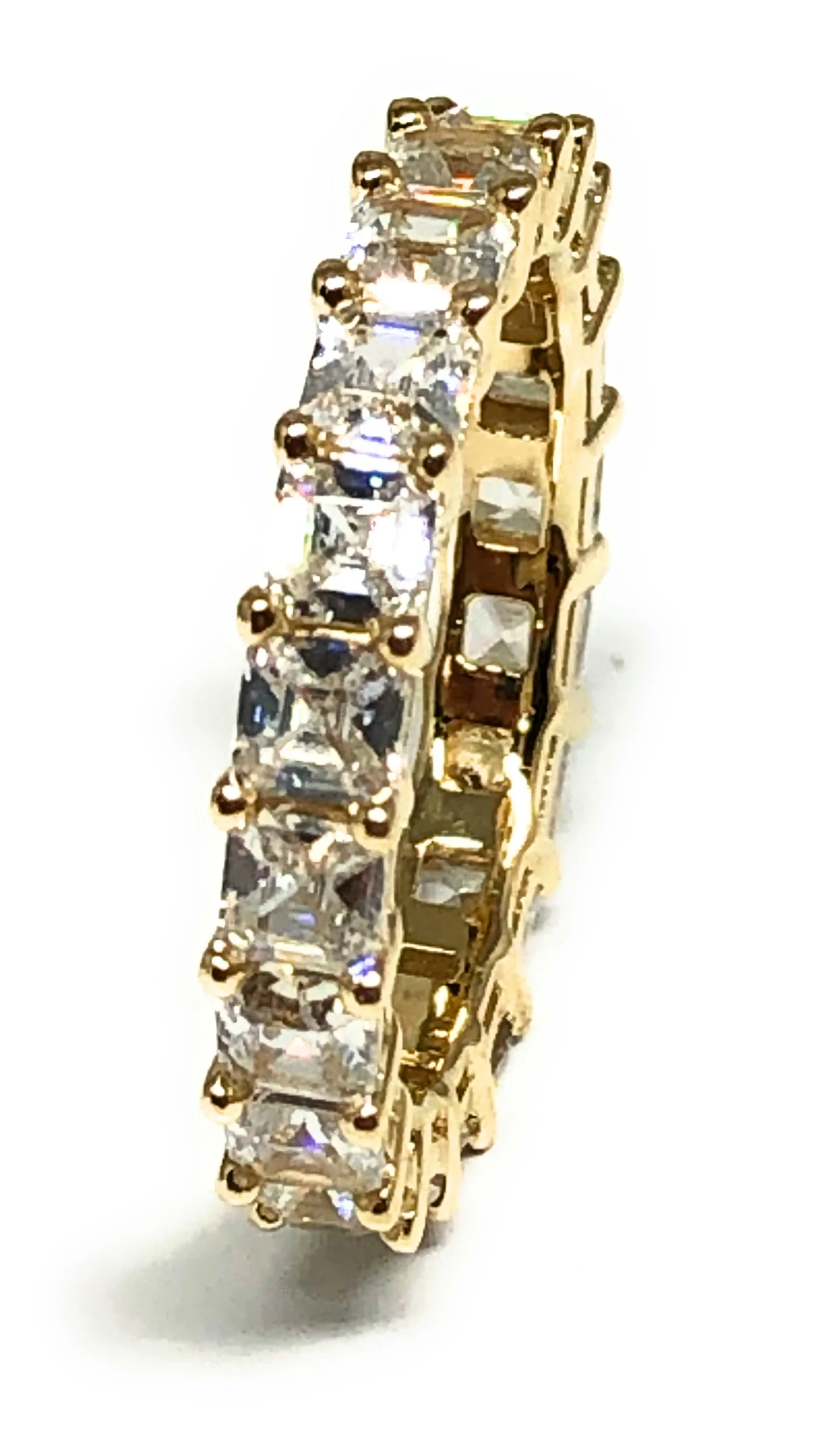 10k Solid Gold Yellow Gold Band CZ Ring (FC 117) - Image 4