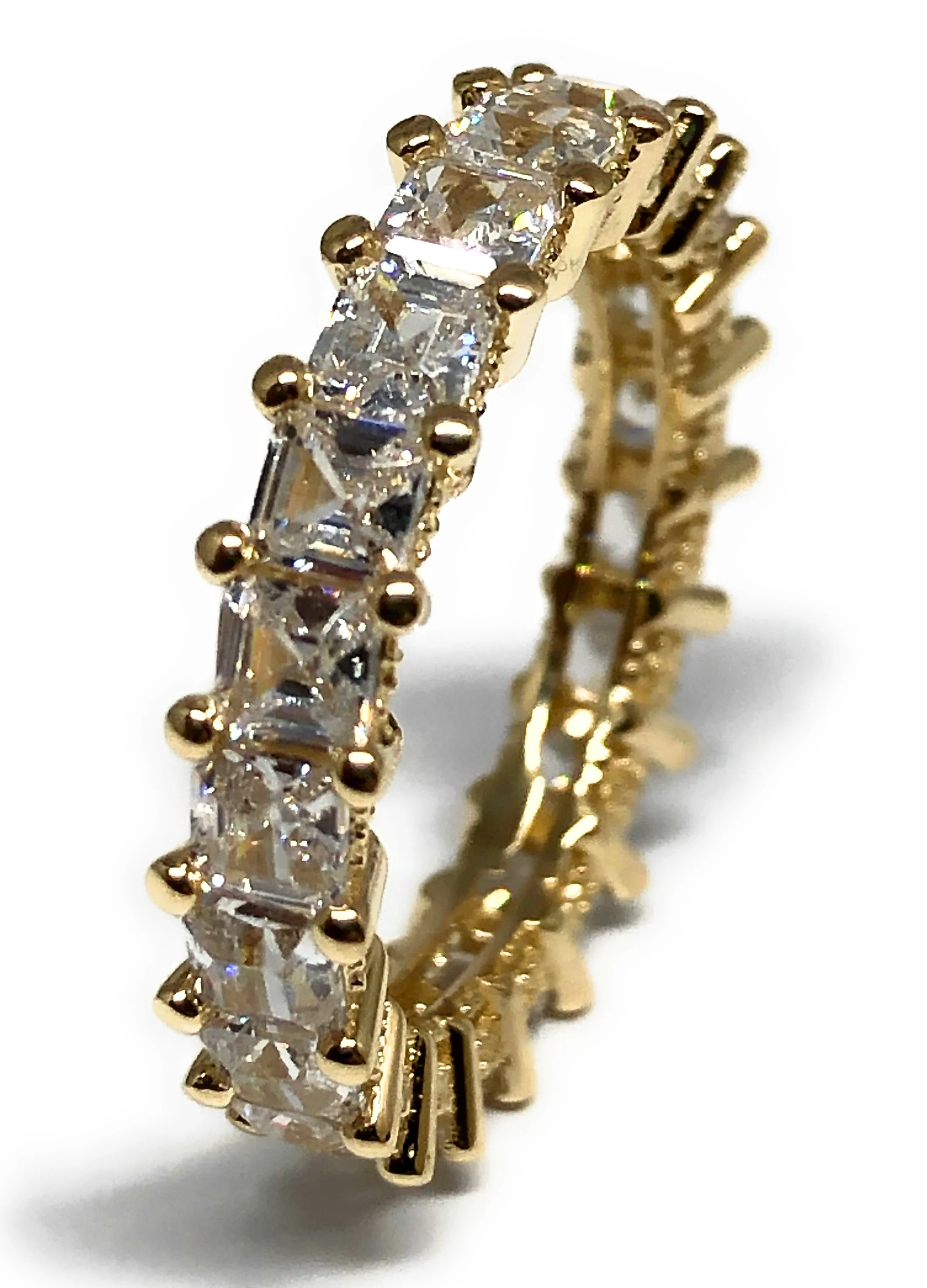 10k Solid Gold Yellow Gold Band CZ Ring (FC 118)