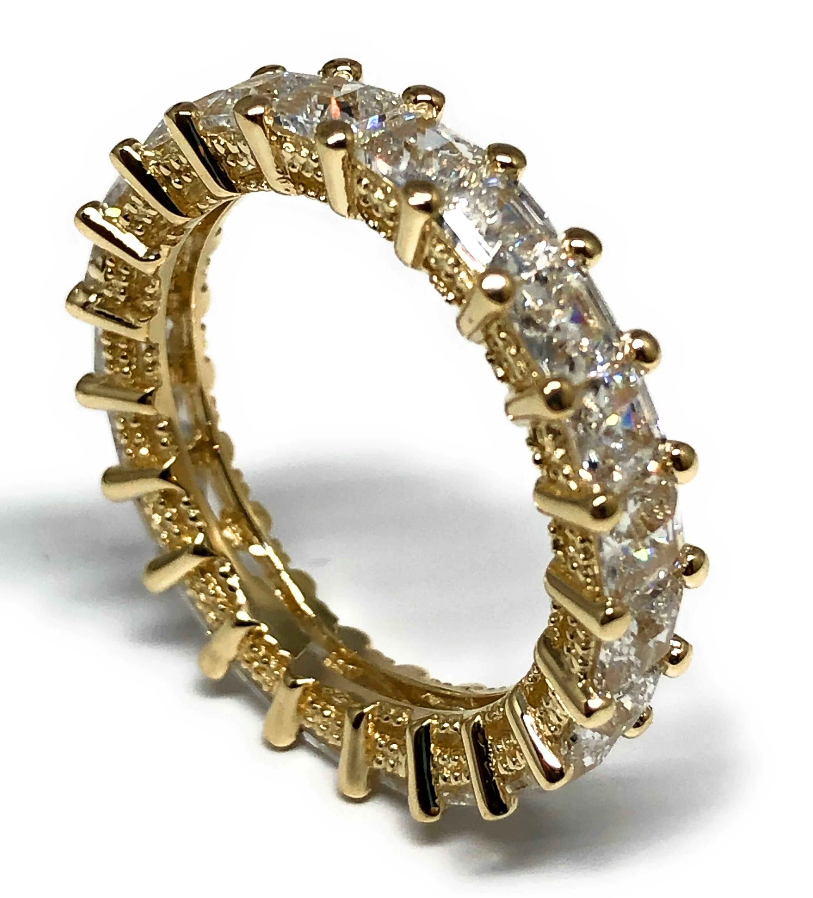10k Solid Gold Yellow Gold Band CZ Ring (FC 118) - Image 3