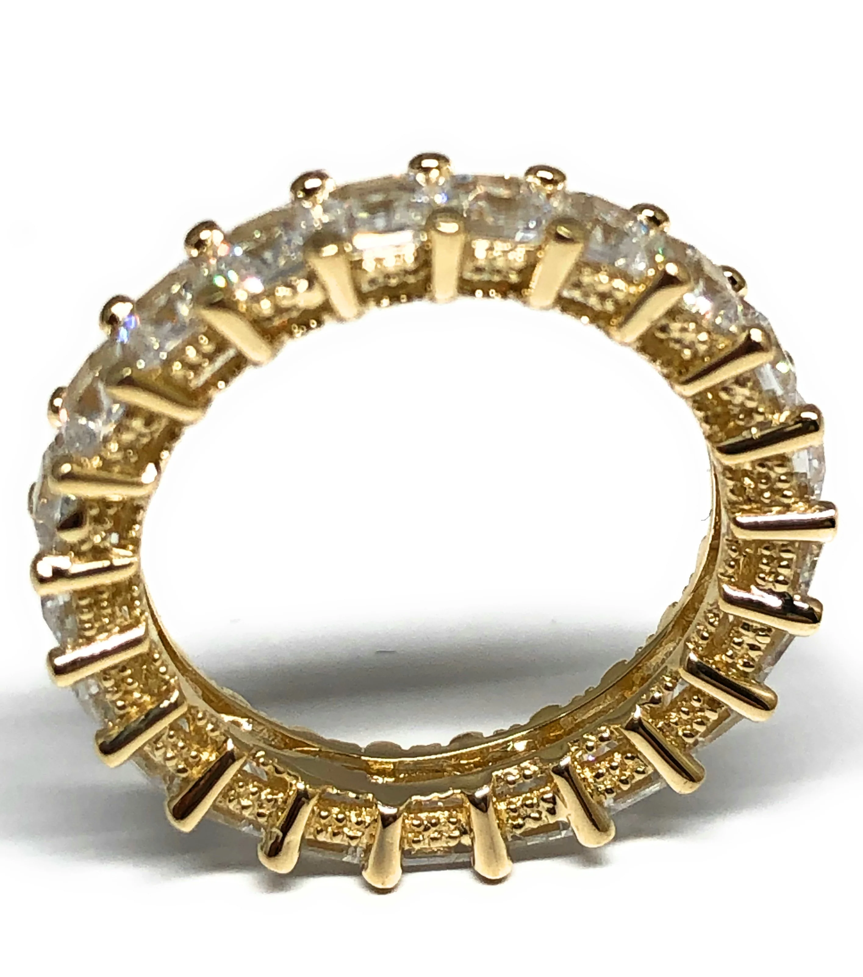 10k Solid Gold Yellow Gold Band CZ Ring (FC 118) - Image 4