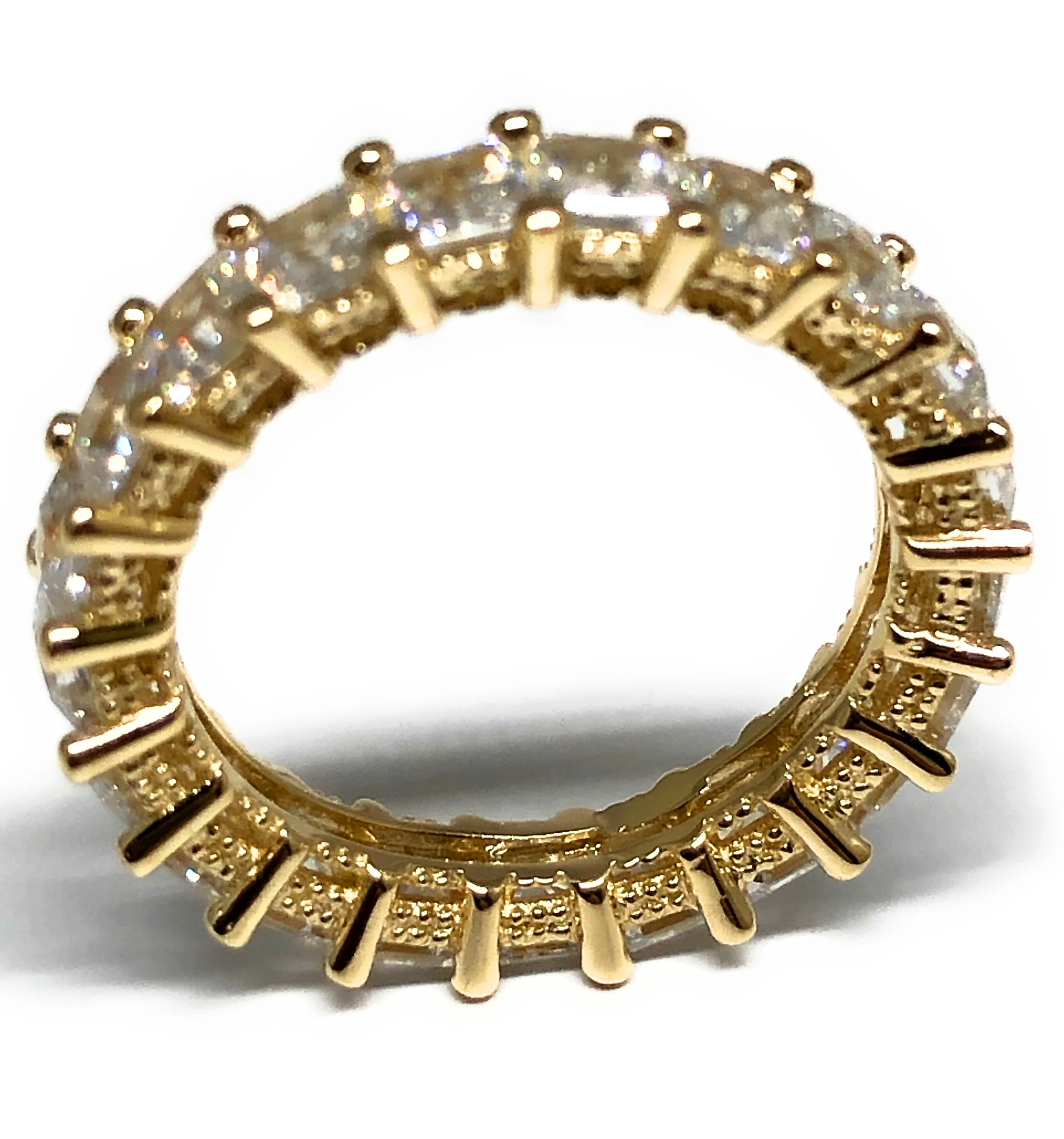 10k Solid Gold Yellow Gold Band CZ Ring (FC 118) - Image 5