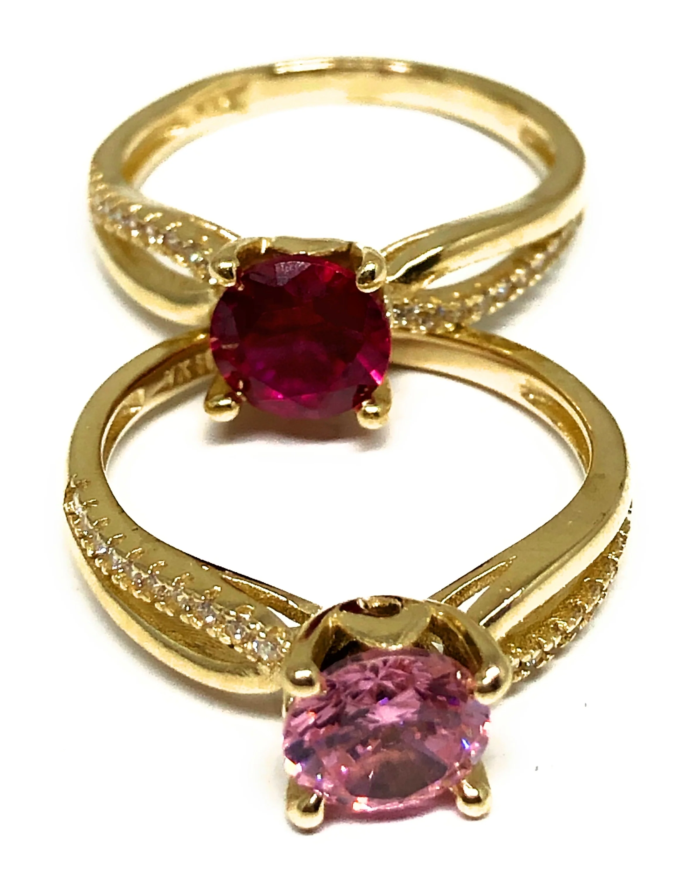 10k Solid Gold Yellow Gold Bright CZ Ring
