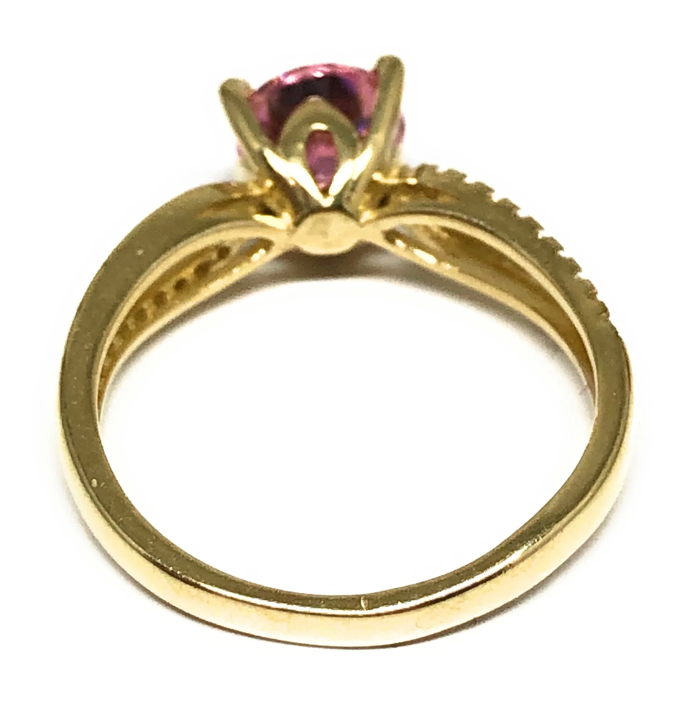 10k Solid Gold Yellow Gold Bright CZ Ring - Image 4