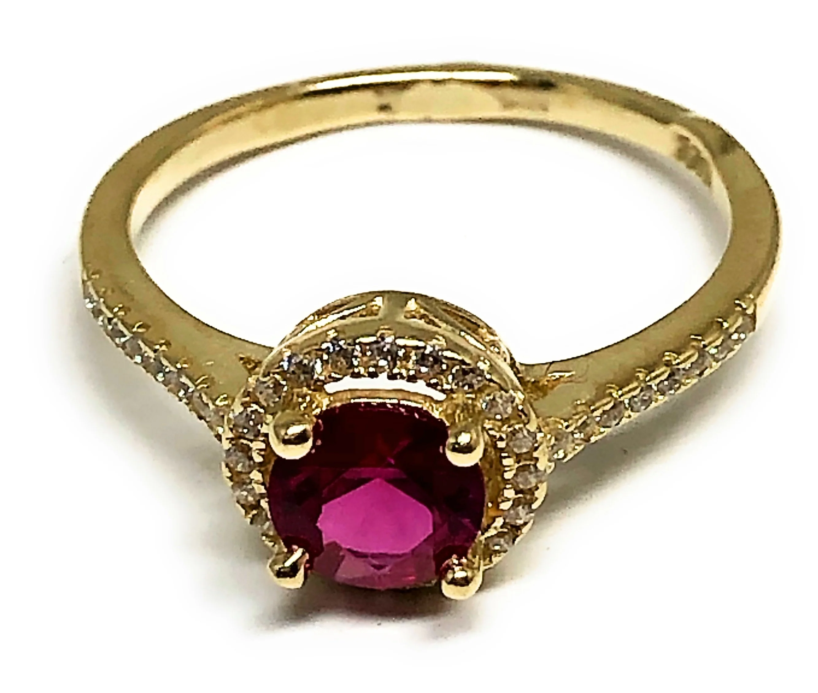 10k Solid Gold Yellow Gold Bright CZ Ring - Image 4