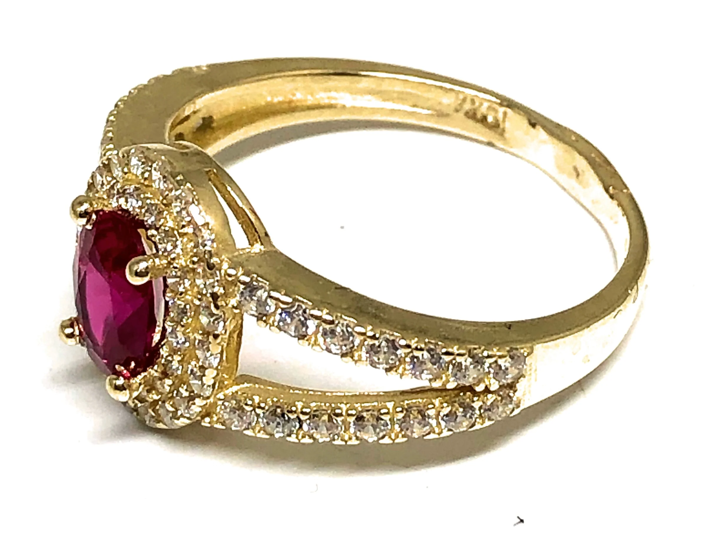 10k Solid Gold Yellow Gold Bright CZ Ring - Image 3