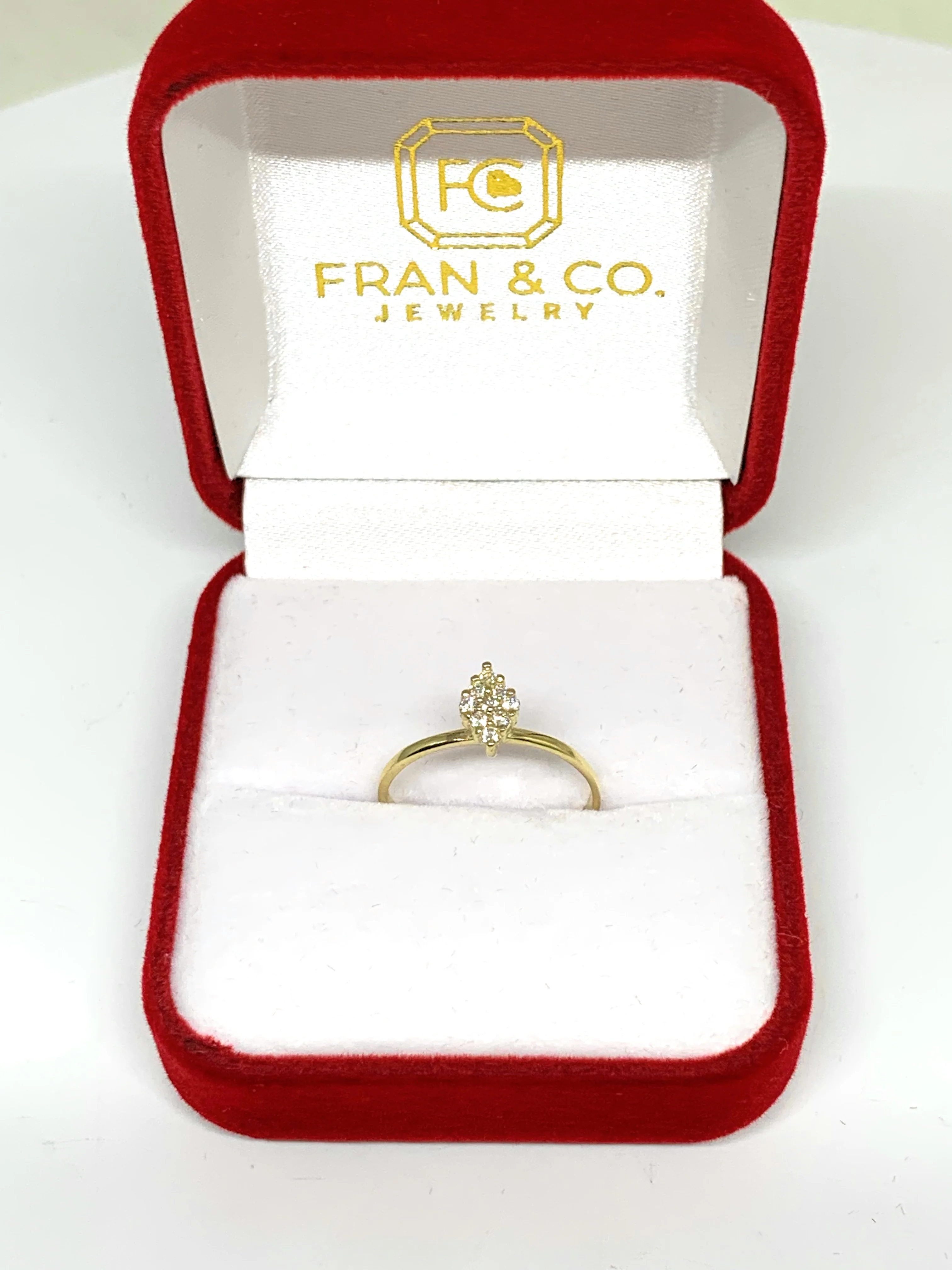 10k Solid Gold Yellow Gold Classic CZ Ring - Image 2