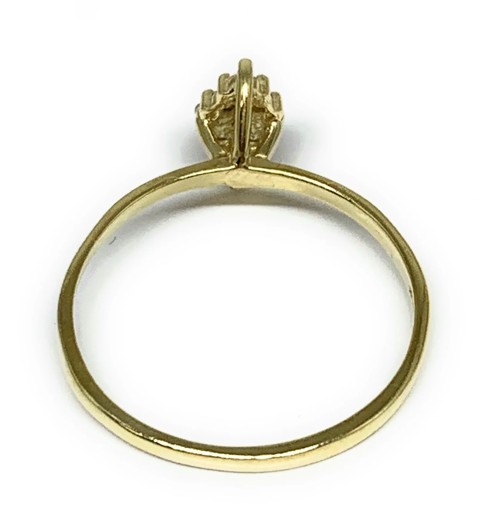 10k Solid Gold Yellow Gold Classic CZ Ring - Image 4