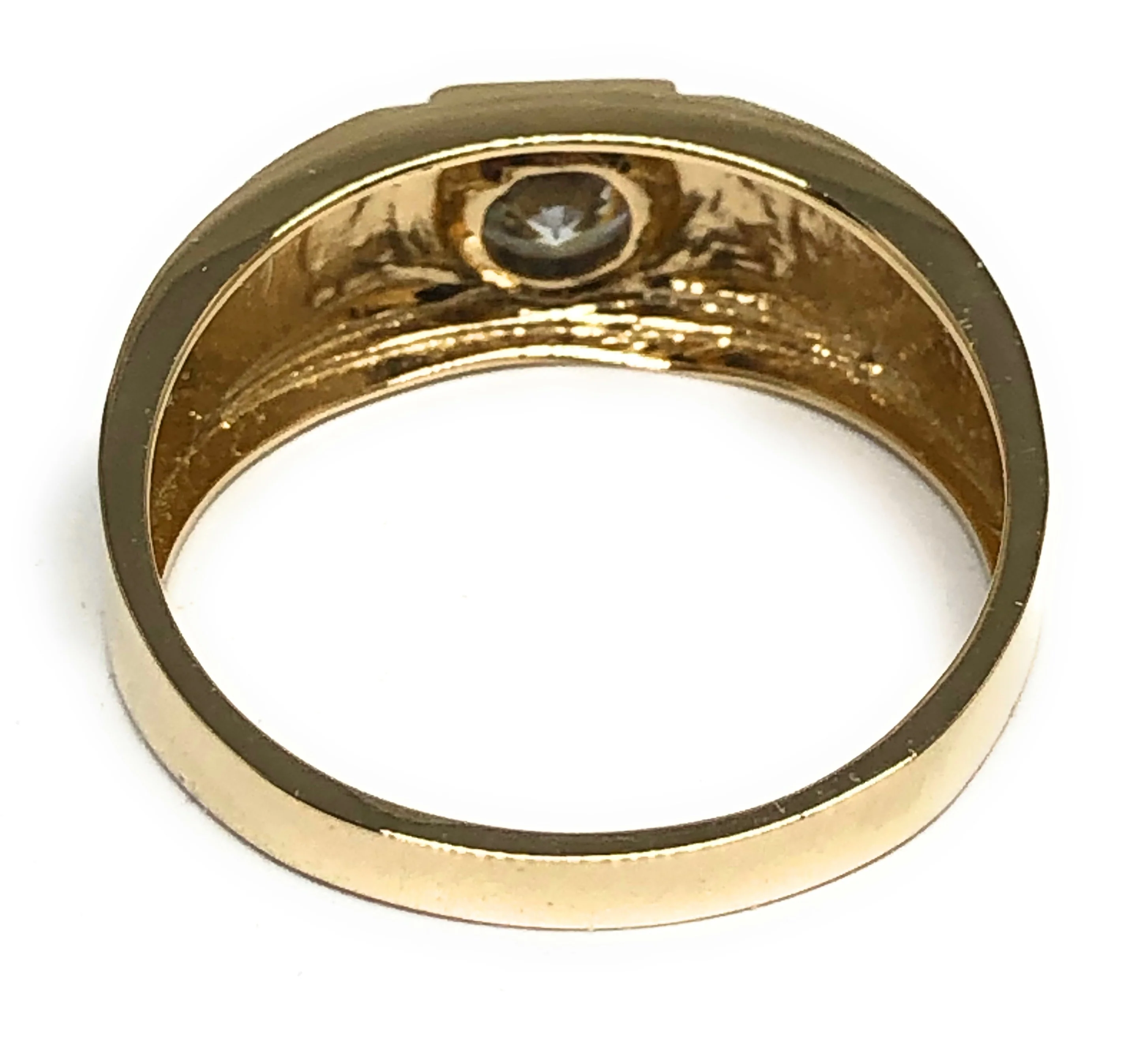 10k Solid Gold Yellow Gold CZ Band Ring (FC 101) - Image 3