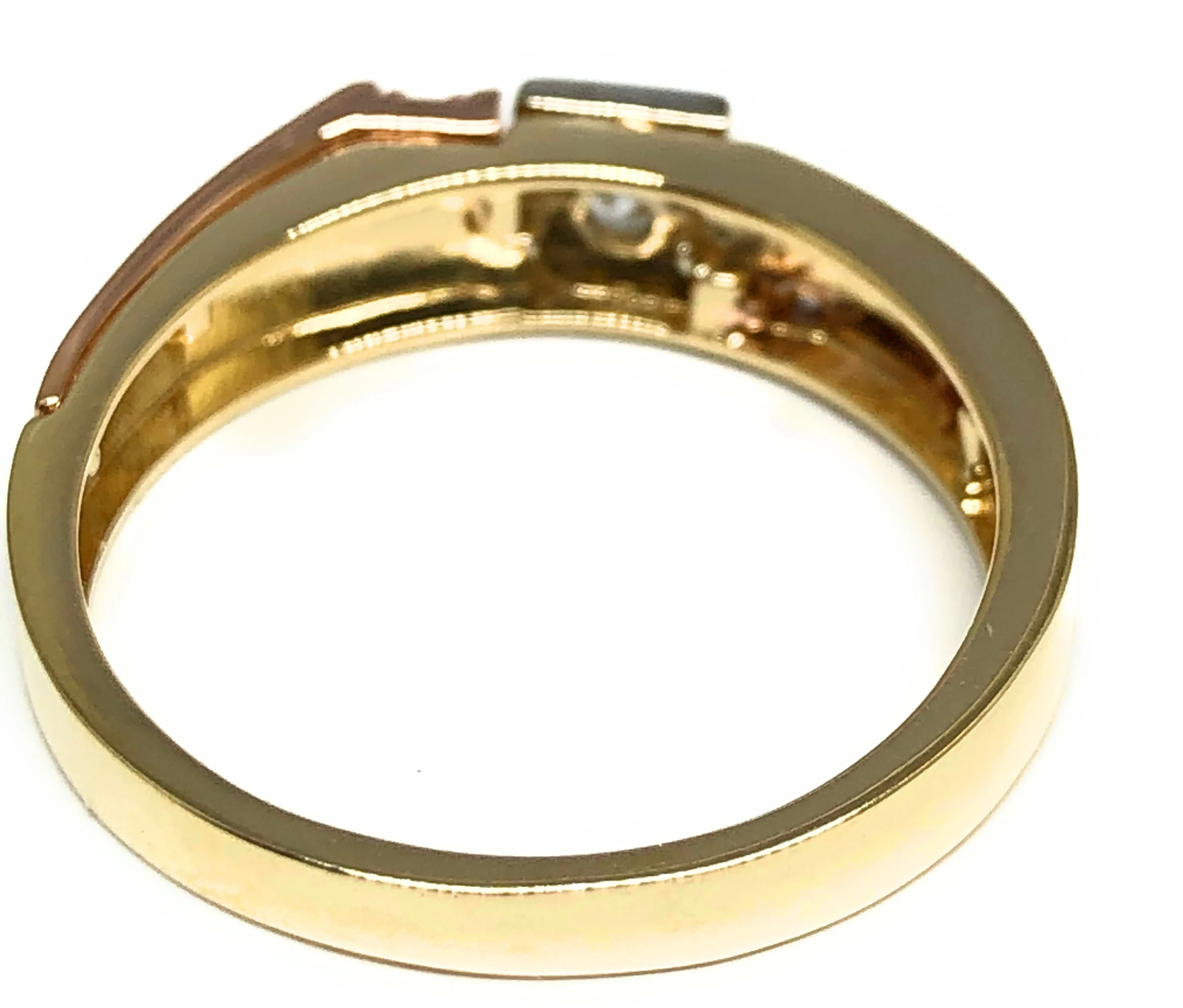 10k Solid Gold Yellow Gold CZ Band Ring (FC 107) - Image 3