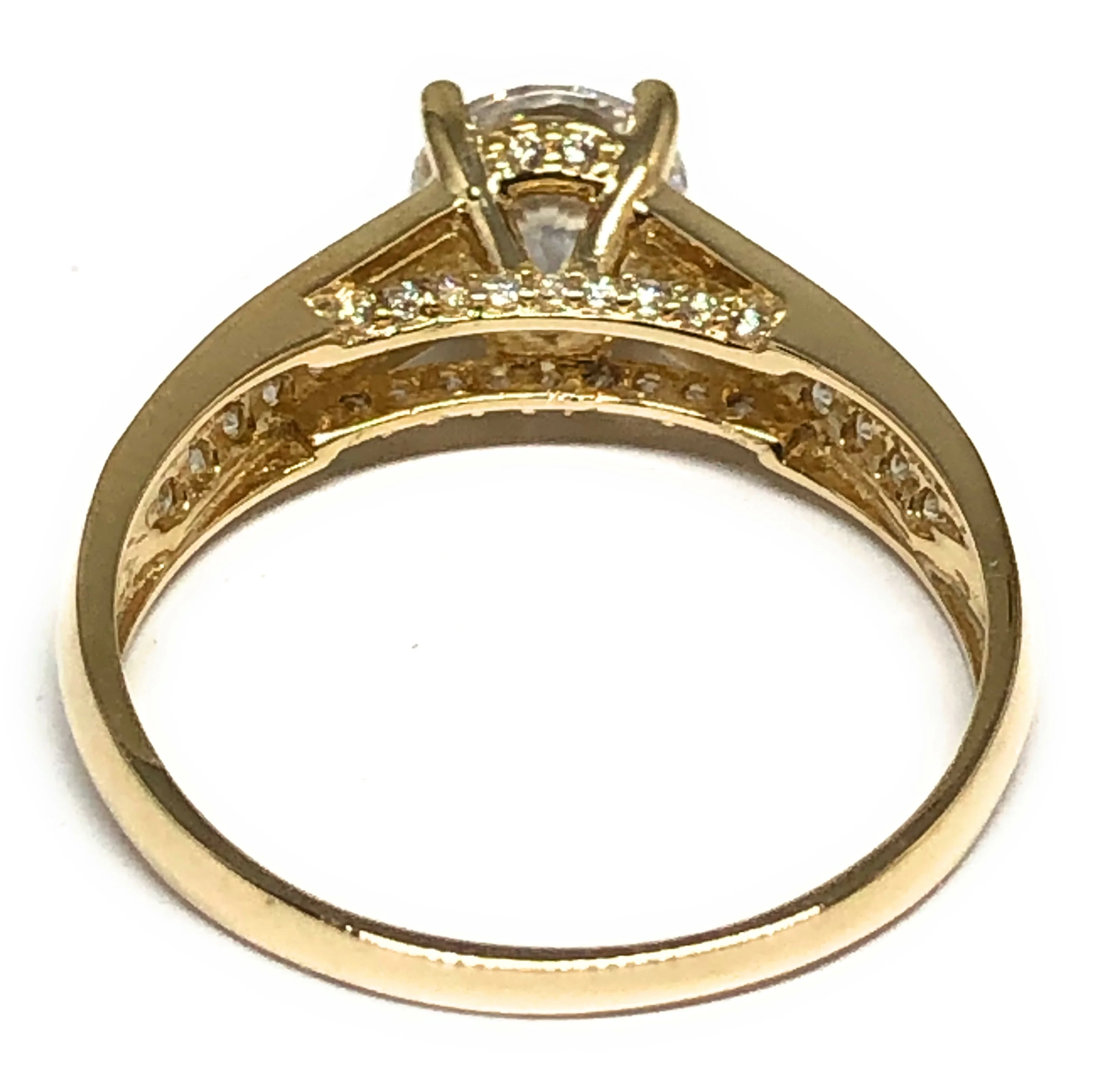 10k Solid Gold Yellow Gold CZ Ring (FC 103) - Image 3