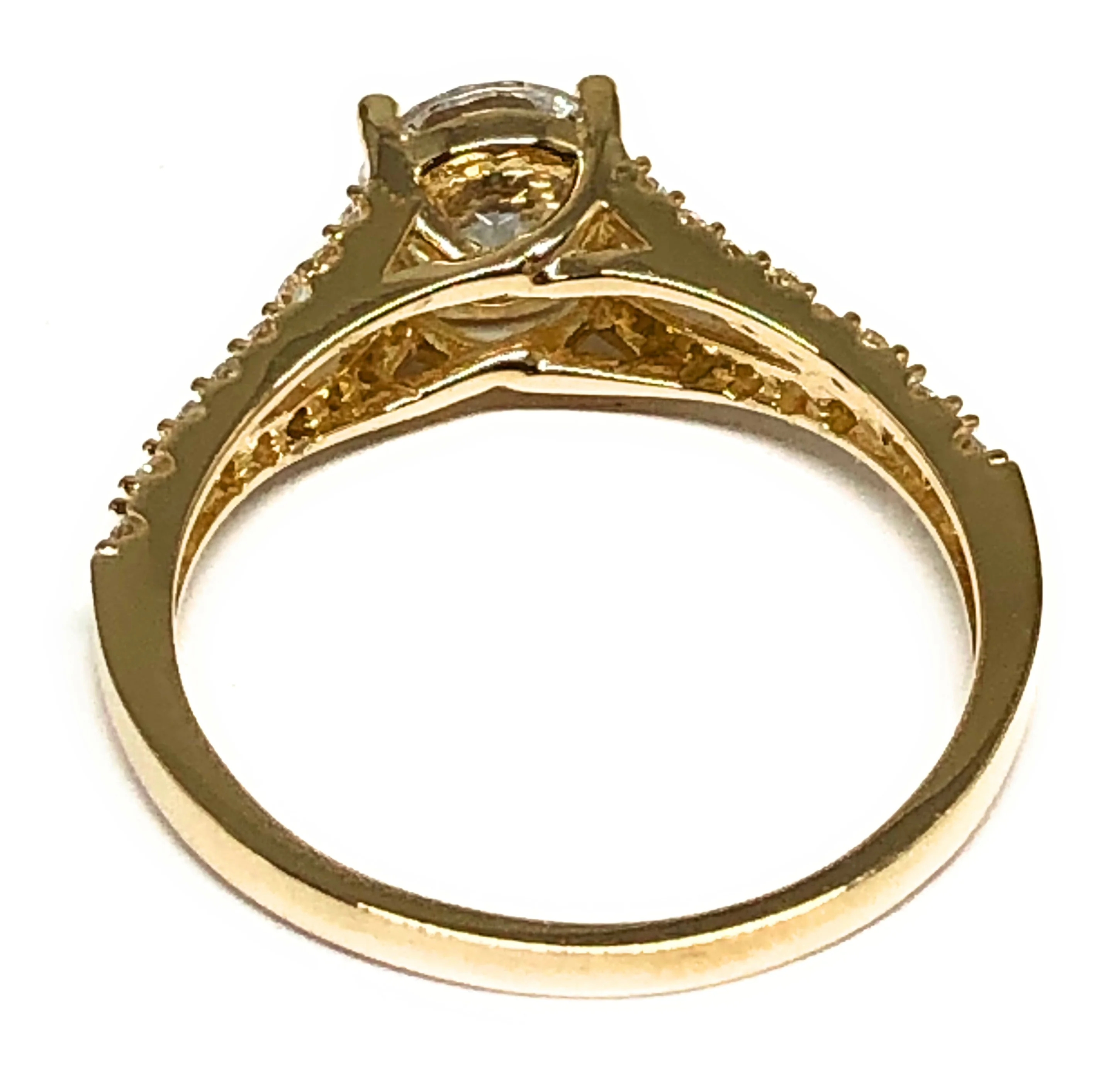 10k Solid Gold Yellow Gold CZ Ring (FC 105) - Image 3