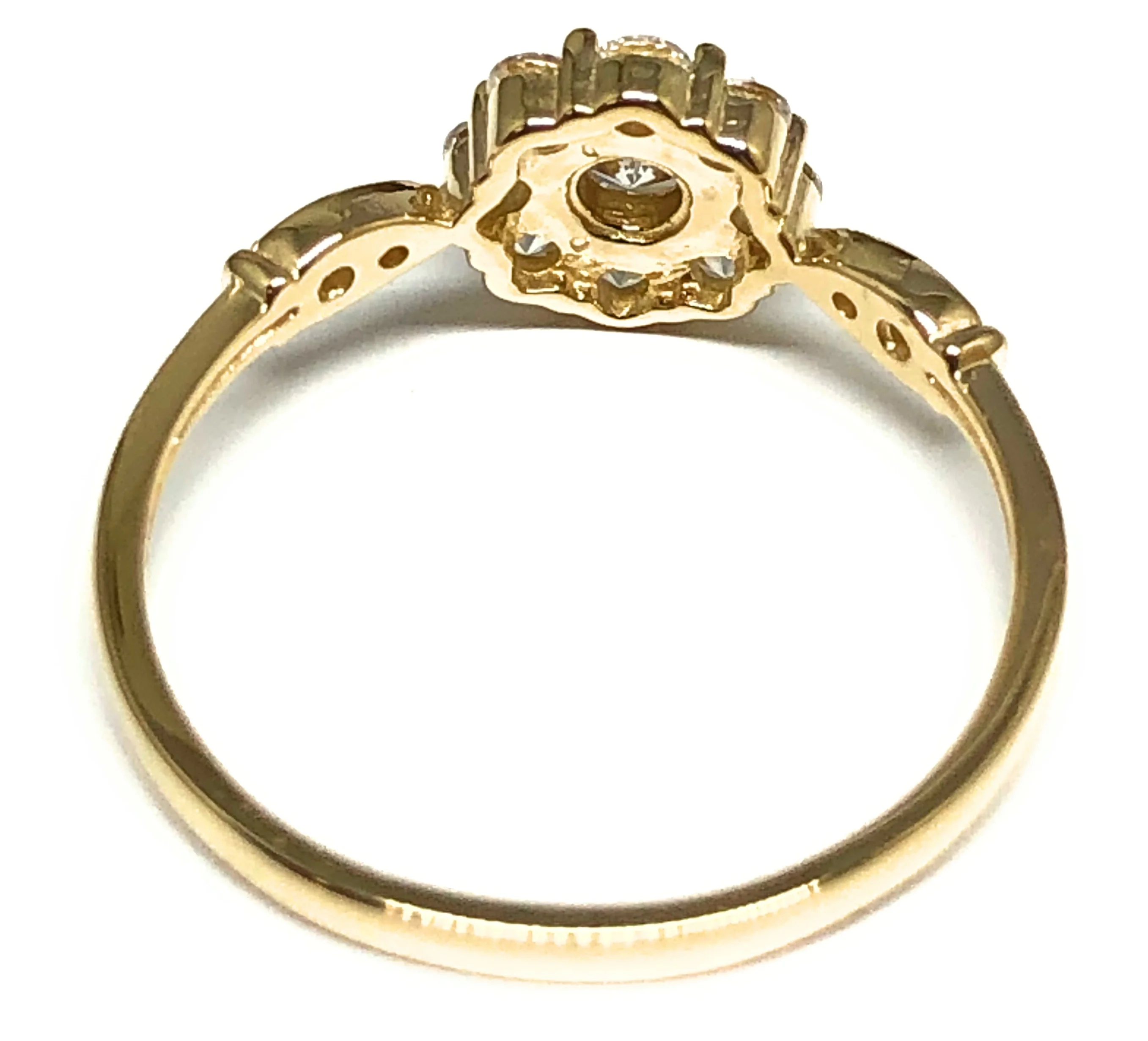 10k Solid Gold Yellow Gold CZ Ring (FC 108) - Image 3