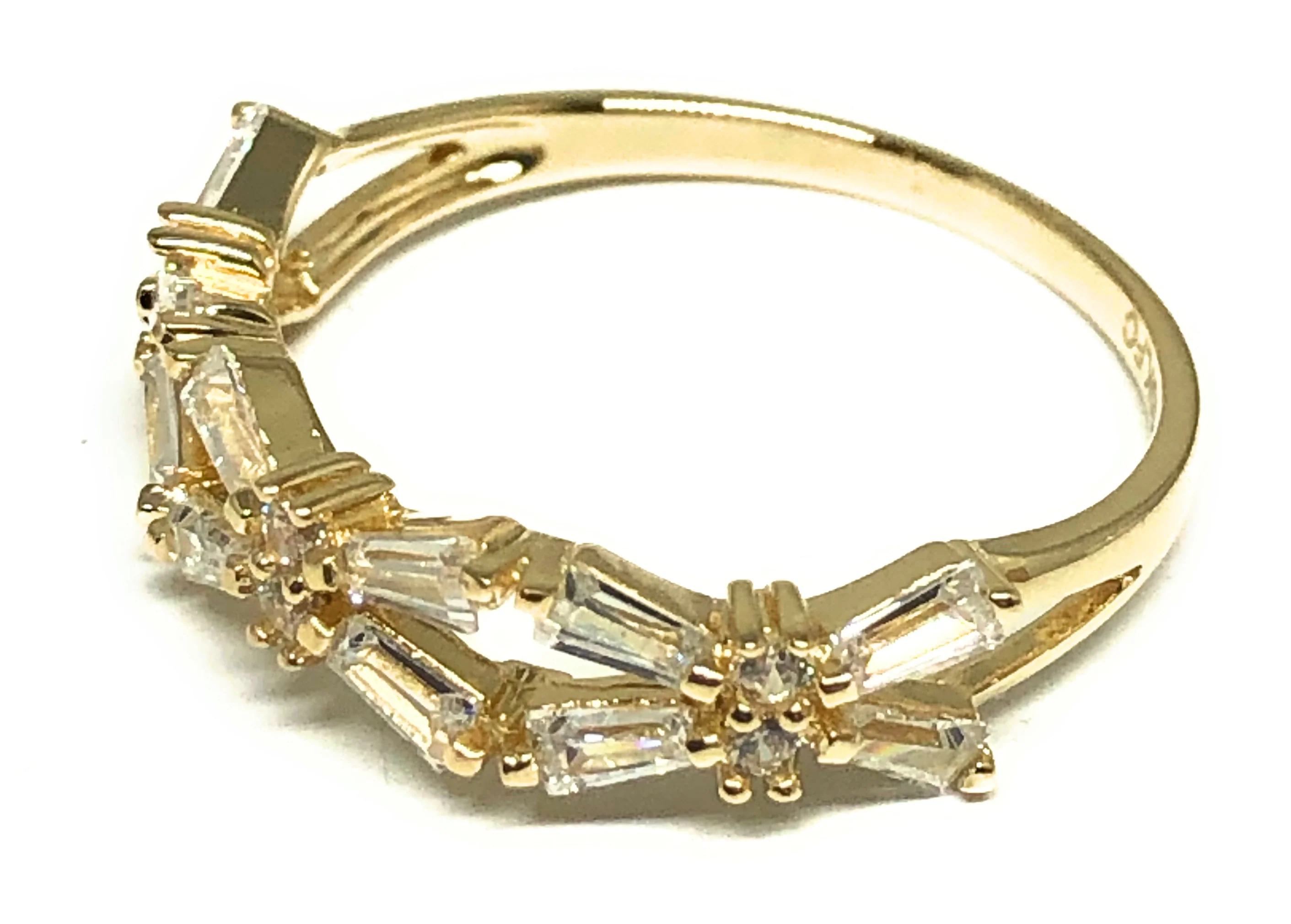 10k Solid Gold Yellow Gold CZ Ring (FC 113) - Image 2