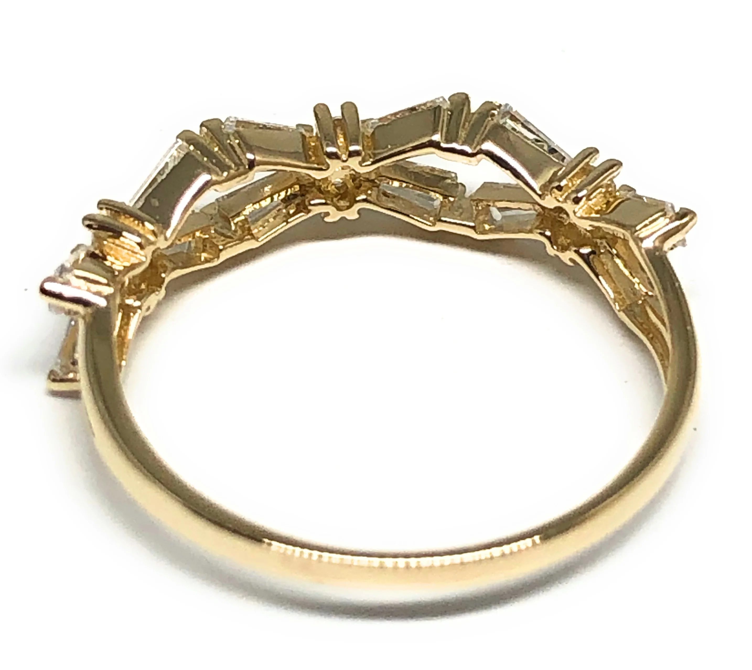 10k Solid Gold Yellow Gold CZ Ring (FC 113) - Image 3