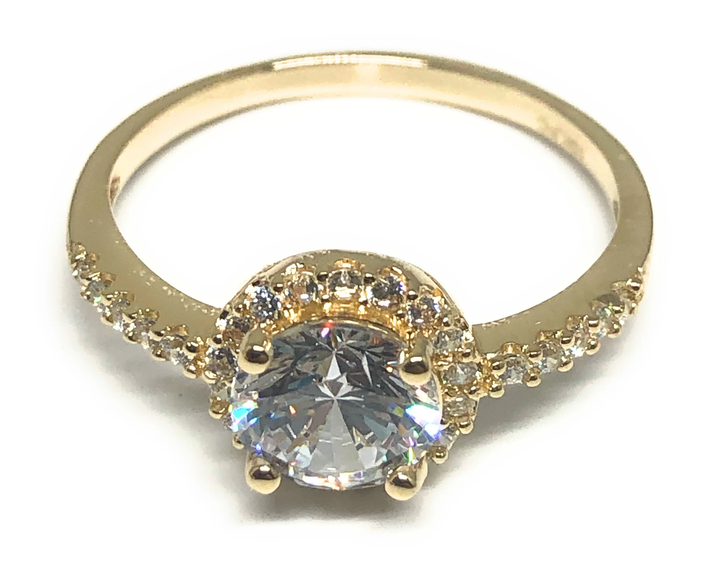 10k Solid Gold Yellow Gold CZ Ring (FC 96)