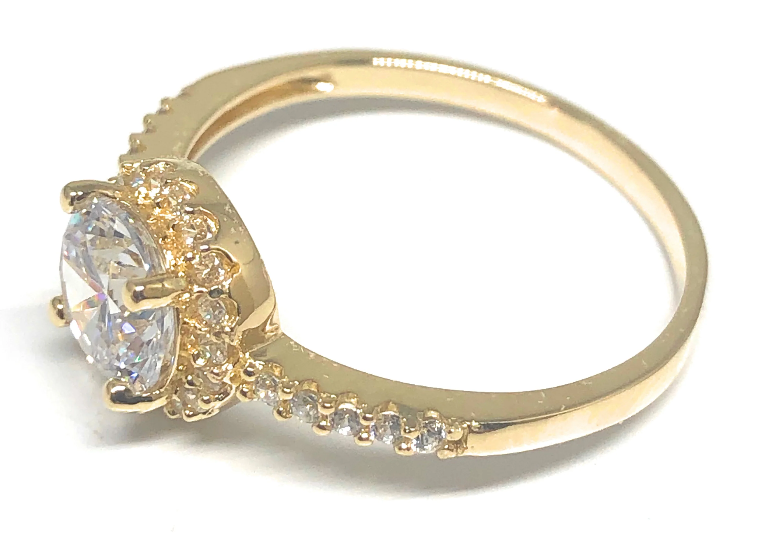 10k Solid Gold Yellow Gold CZ Ring (FC 96) - Image 2