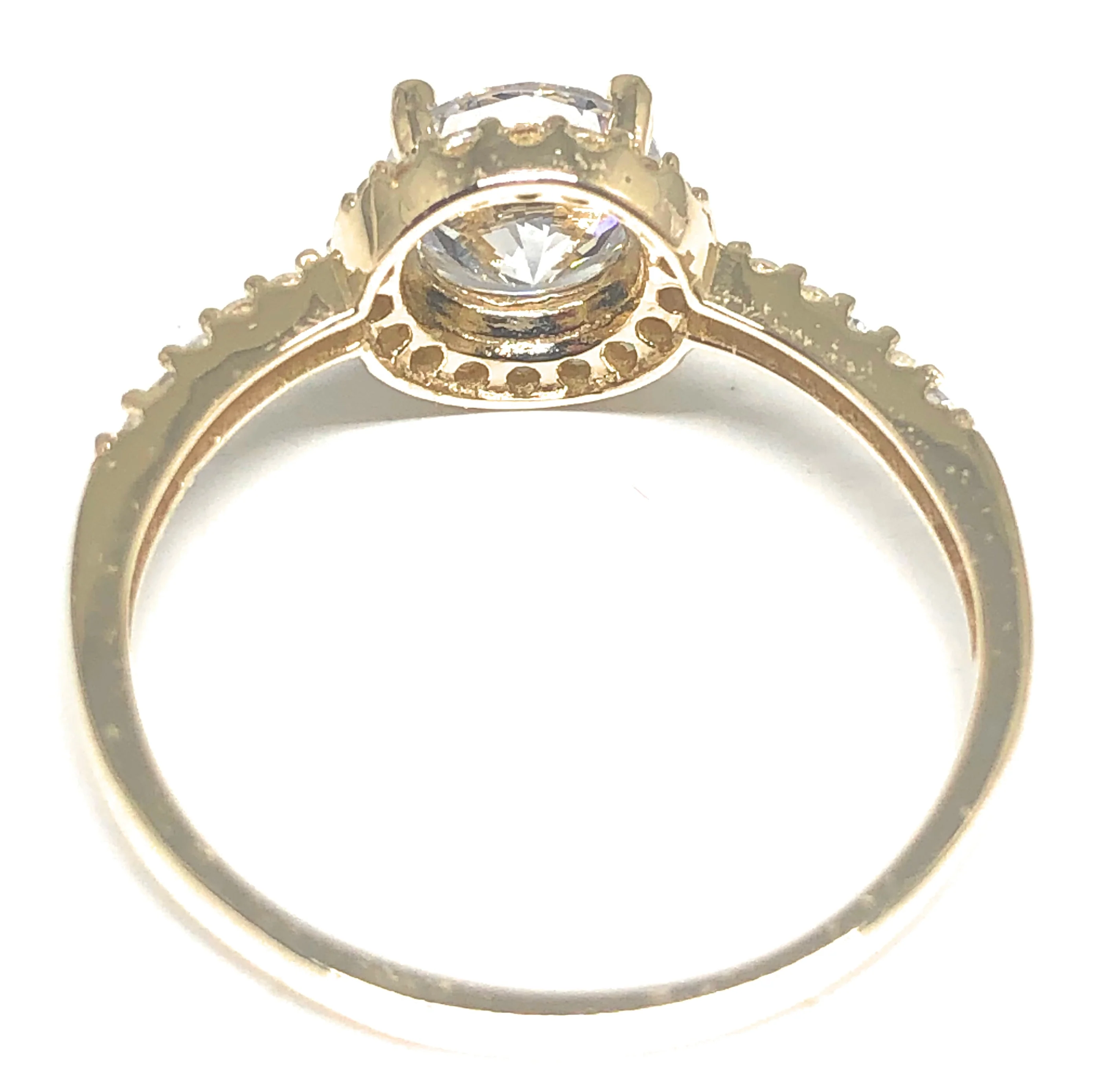 10k Solid Gold Yellow Gold CZ Ring (FC 96) - Image 3