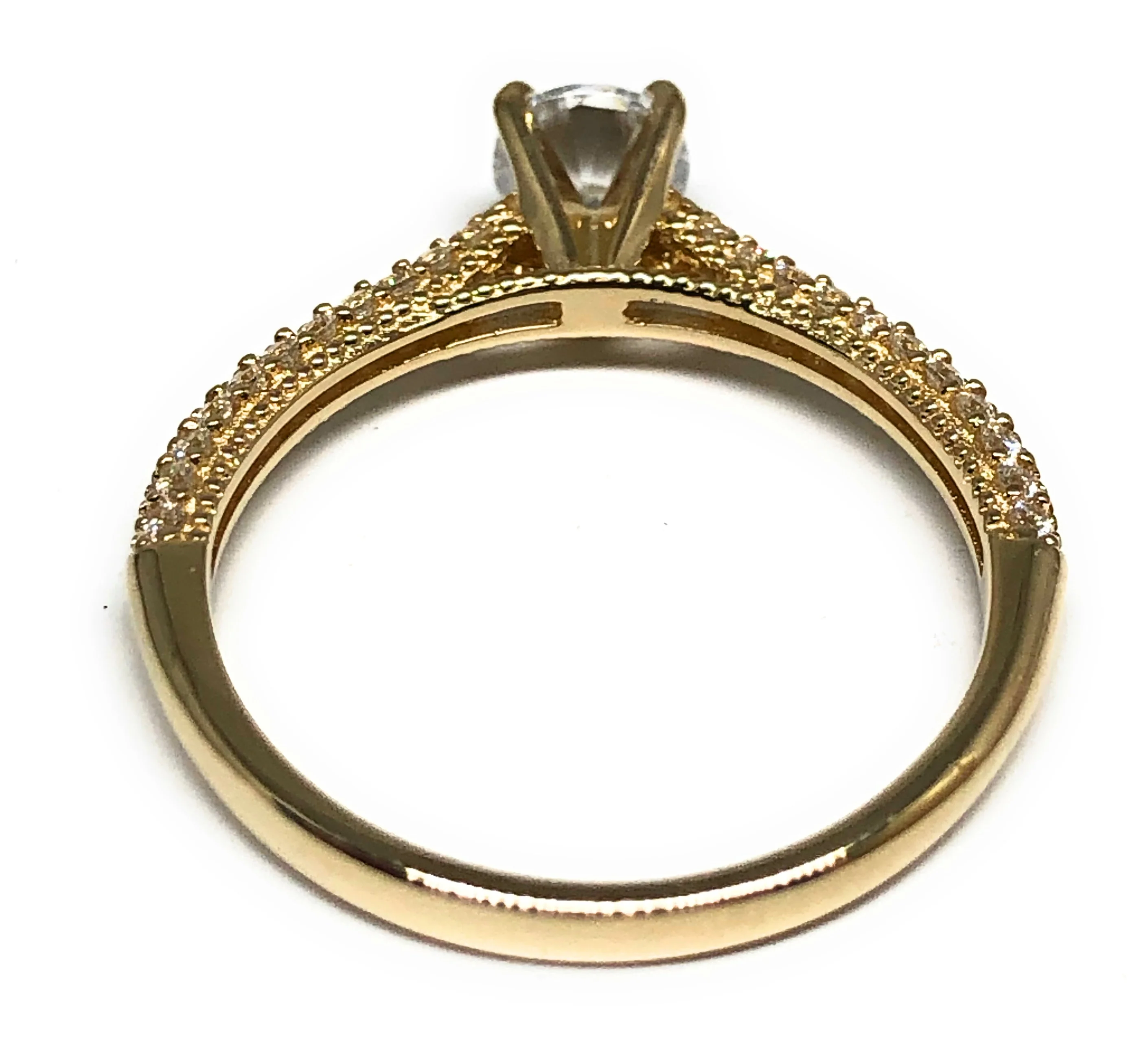 10k Solid Gold Yellow Gold CZ Ring (FC 99) - Image 3
