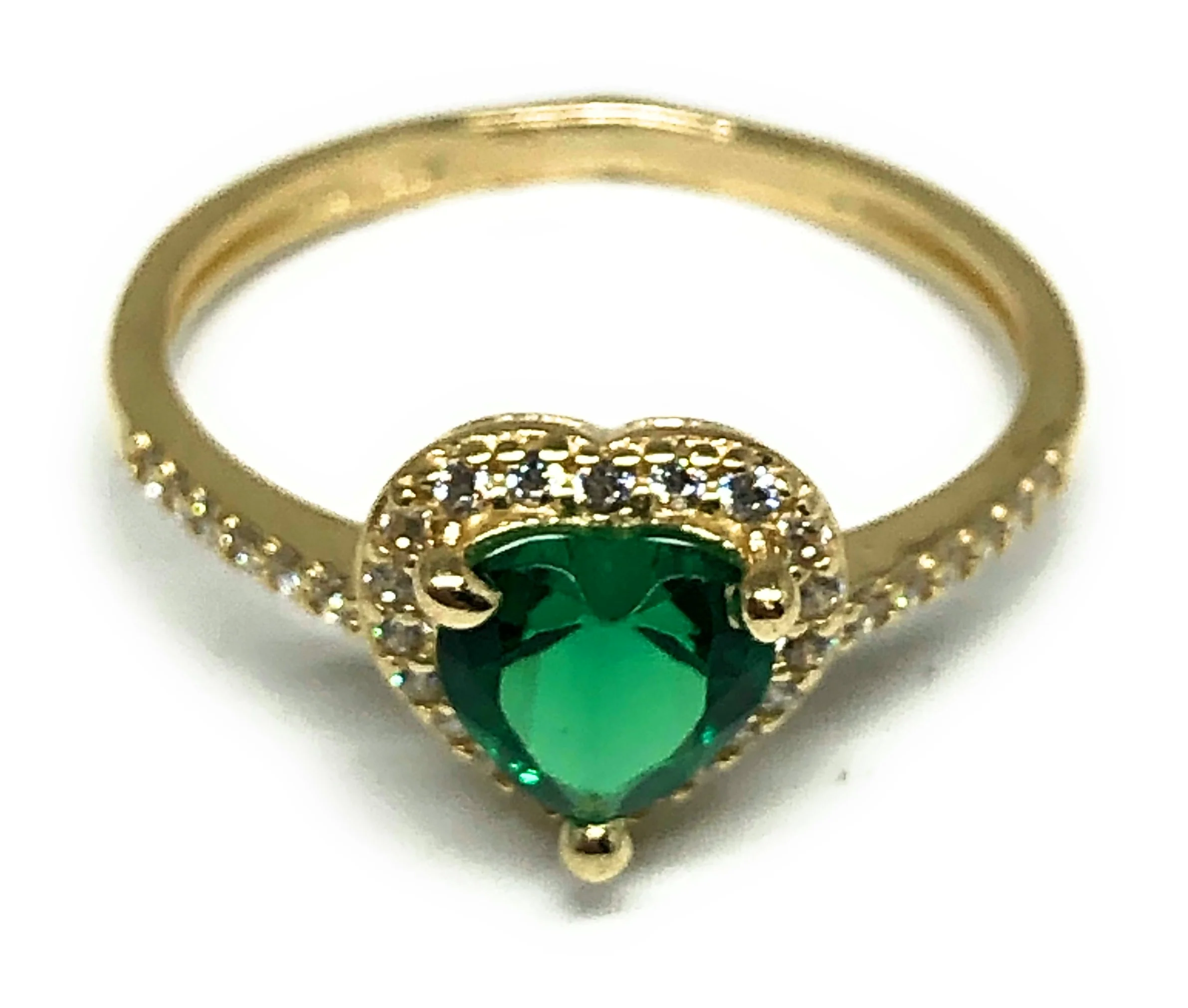 10k Solid Gold Yellow Gold Heart CZ Ring (PINK, PURPLE, RED, WHITE) - Image 5