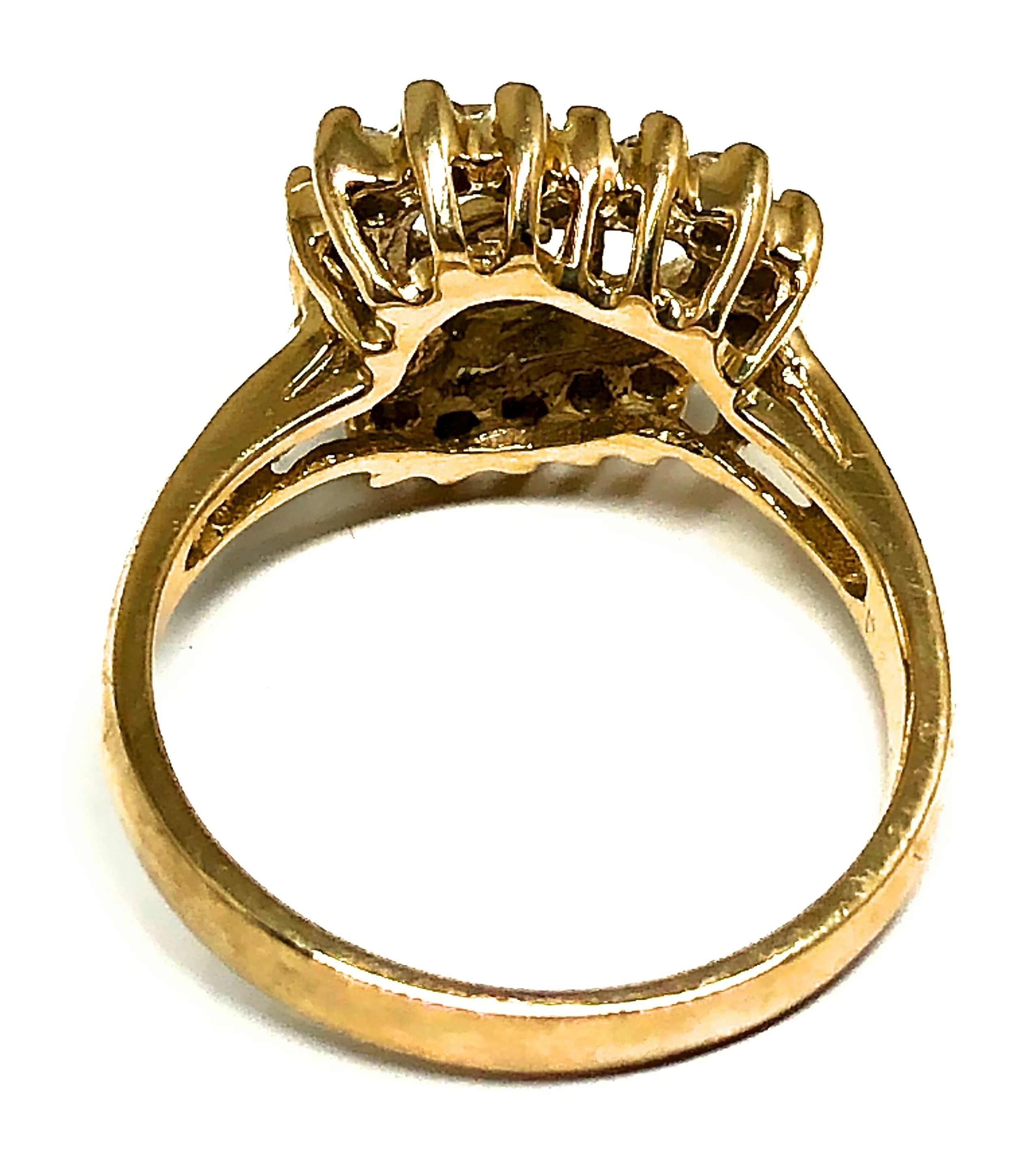 10k Solid Gold Yellow Heart CZ Mis 15 Años Ring - Image 3