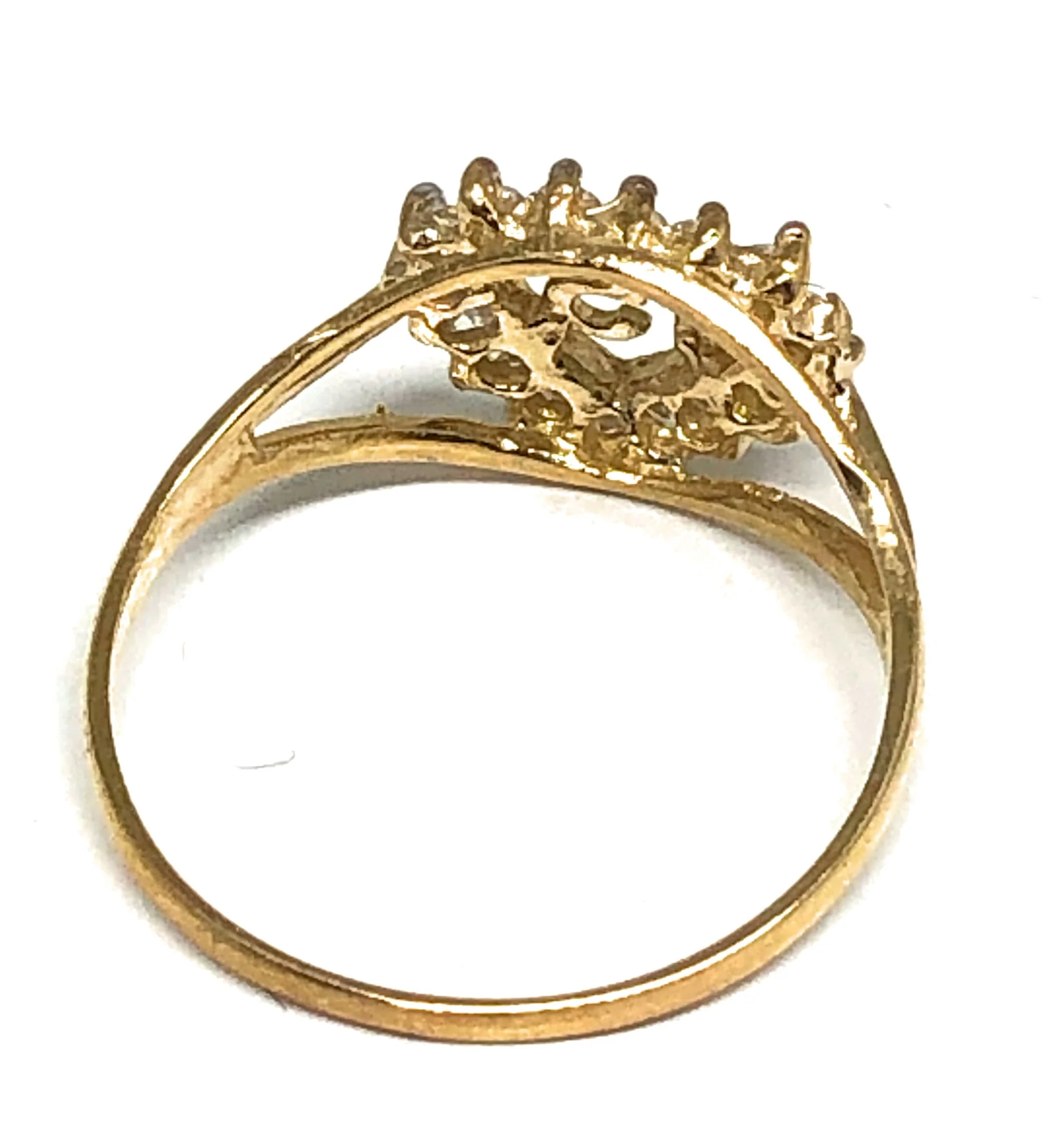 10k Solid Gold Yellow Heart CZ Mis 15 Años Ring - Image 3