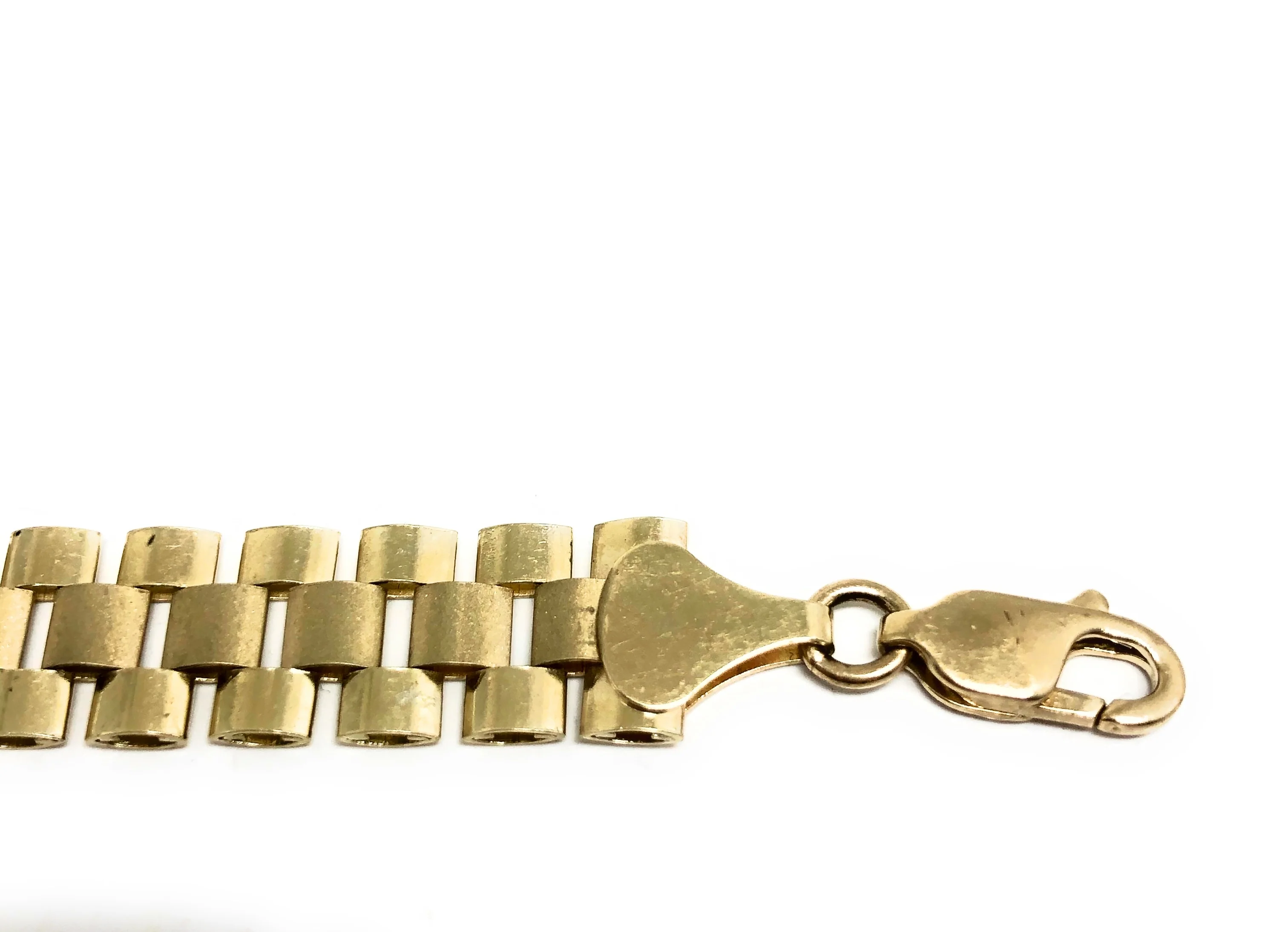 10k Solid Gold Yellow Jubilee Oyster "ROLEX" Style Brracelet 8-9 inch 10.5mm - 14mm - Image 5