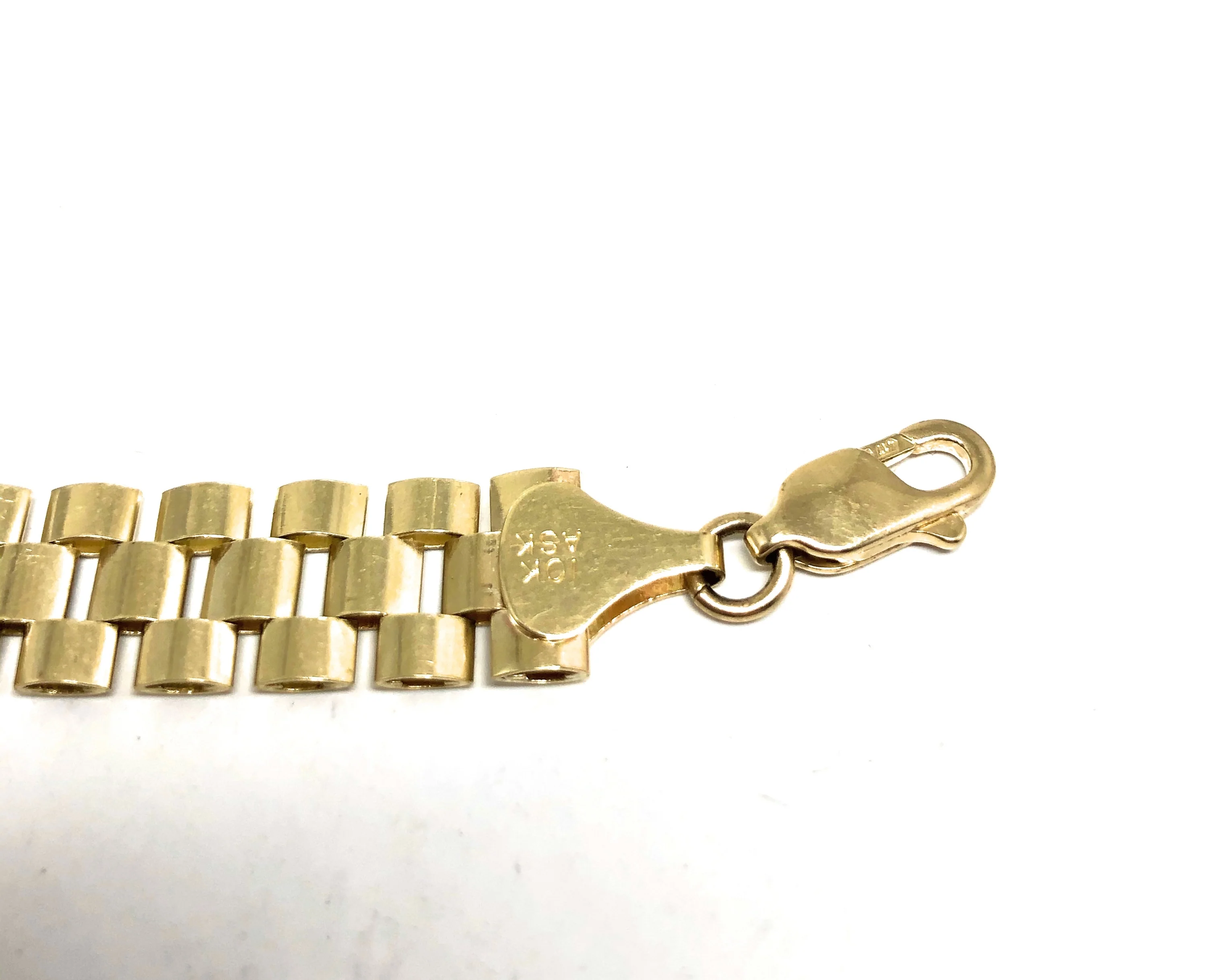 10k Solid Gold Yellow Jubilee Oyster "ROLEX" Style Brracelet 8-9 inch 10.5mm - 14mm - Image 6