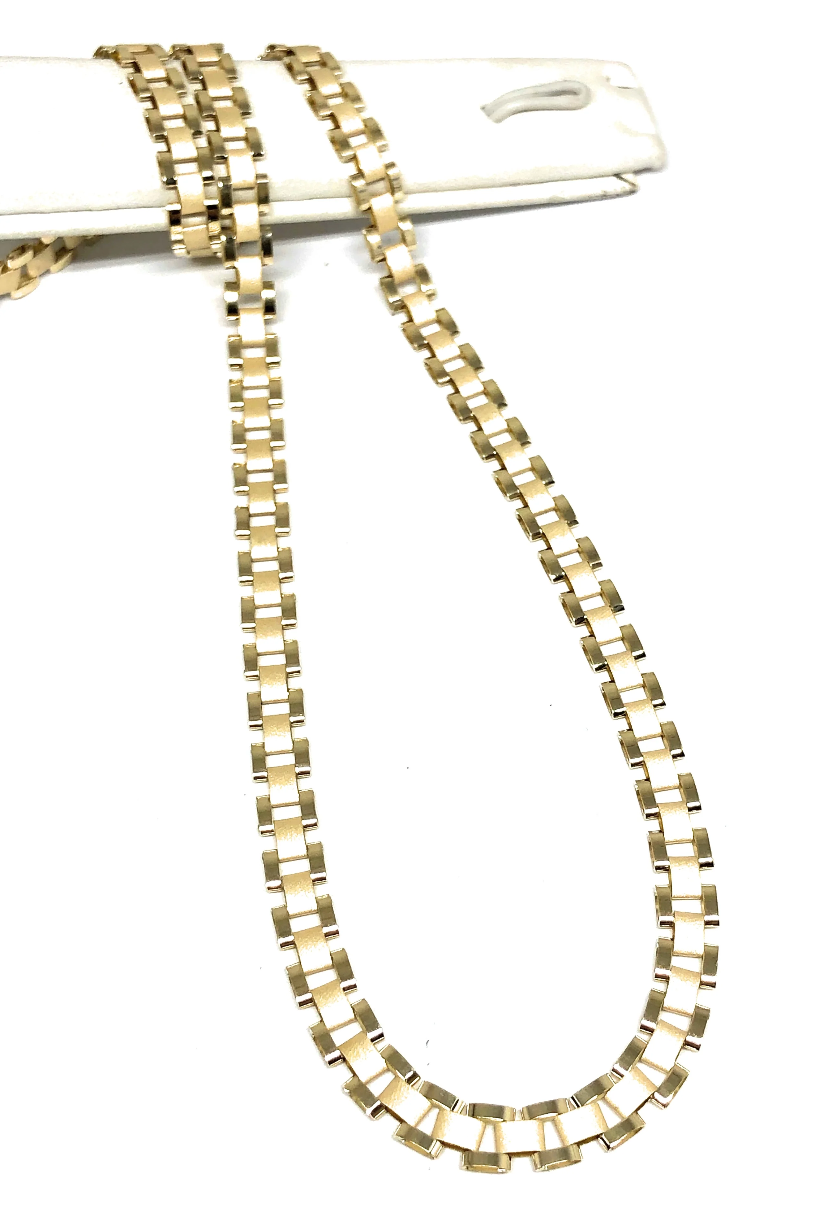 10k Solid Gold Yellow Jubilee Oyster "ROLEX" Style Chain 20-26 inch 6-8mm (SEMI-HOLLOW STYLE) - Image 2