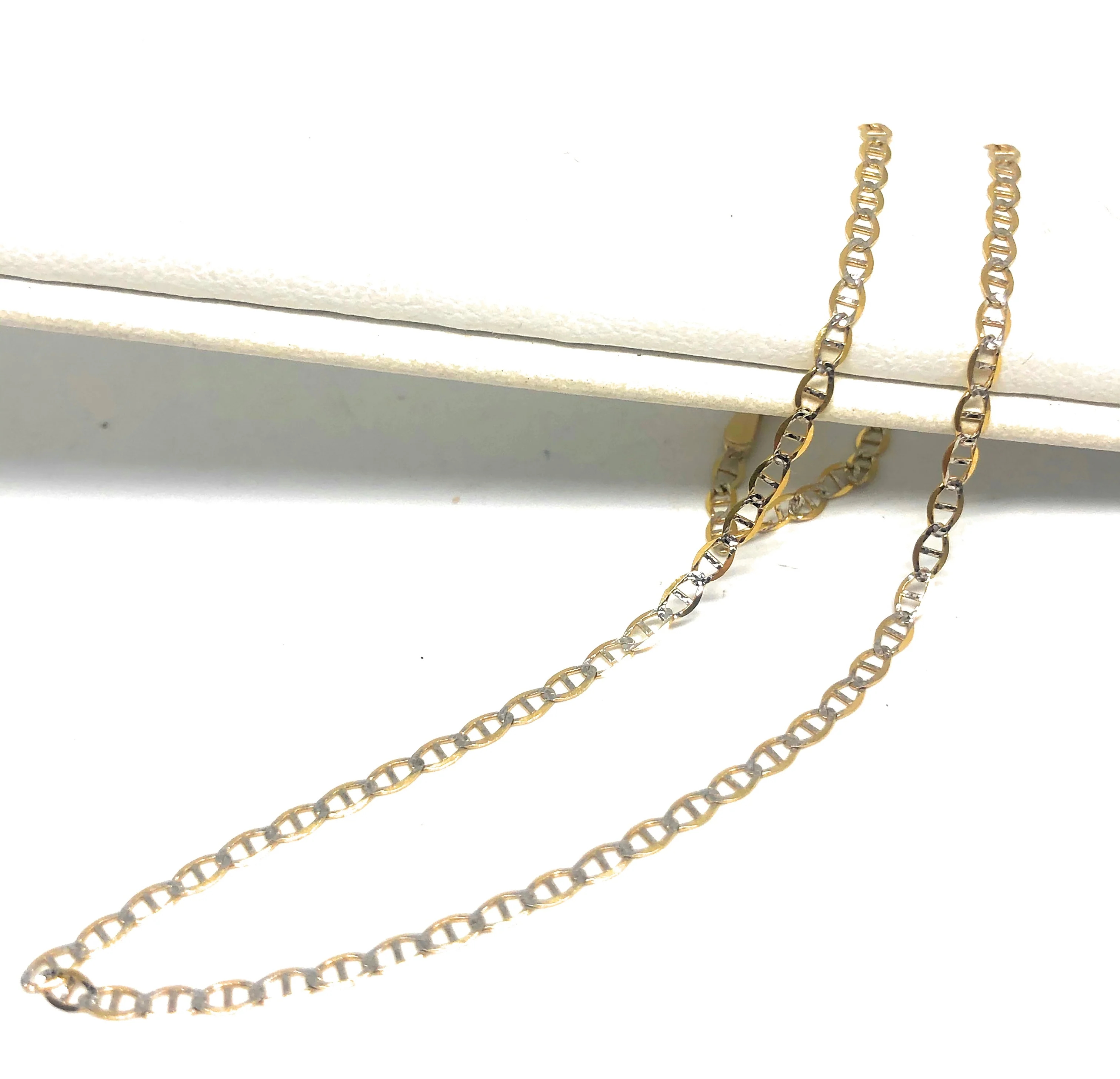 10k Solid Gold Yellow Mariner style Ankle Braacelet Anklet 10" - Image 4