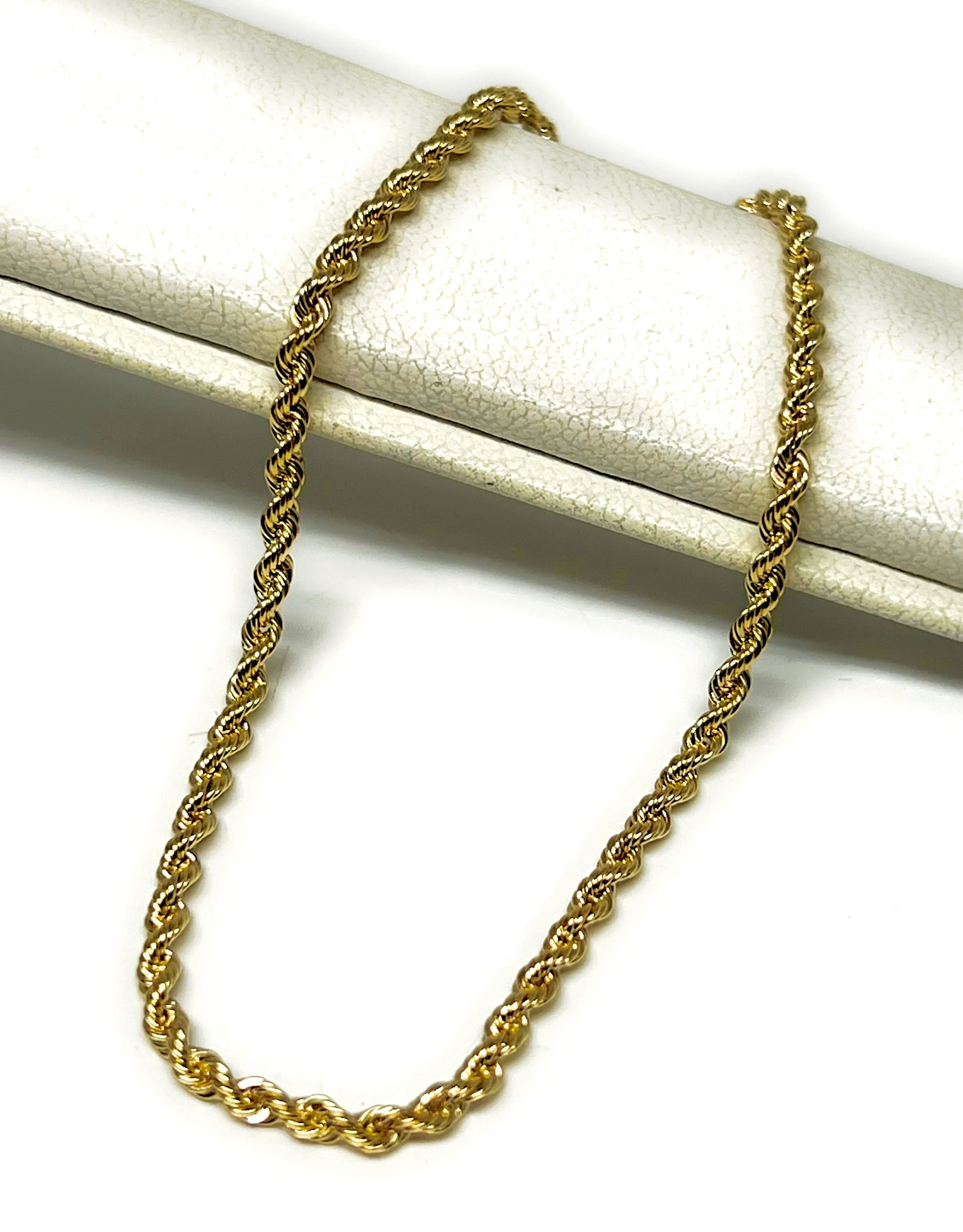 10k Solid Gold Yellow Rope Brracelet 7-10 inch 2mm Width - Image 3