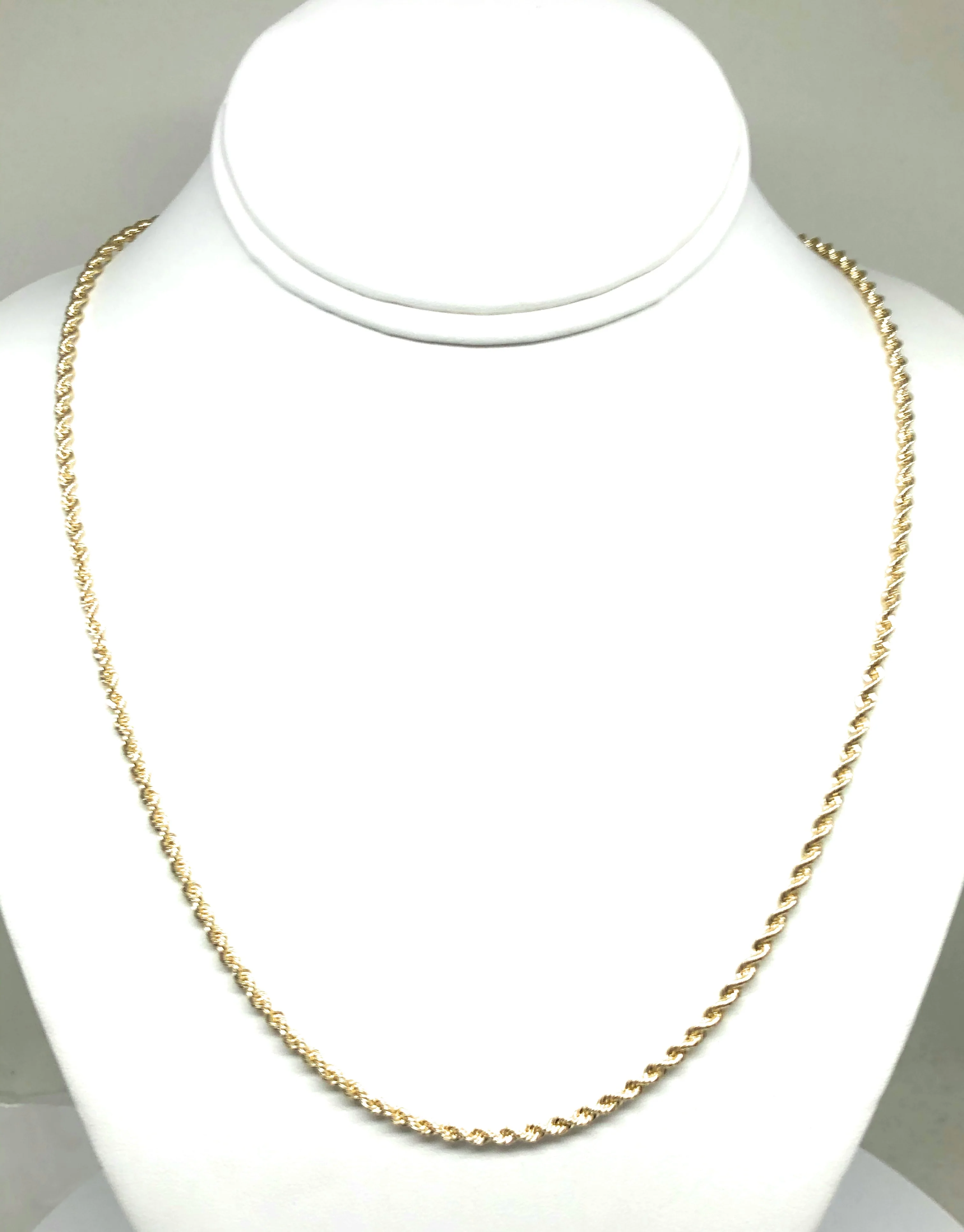 10k Solid Gold Yellow Rope Chain 18-26 inches 2.9mm (Semi-Hollow Style) - Image 5