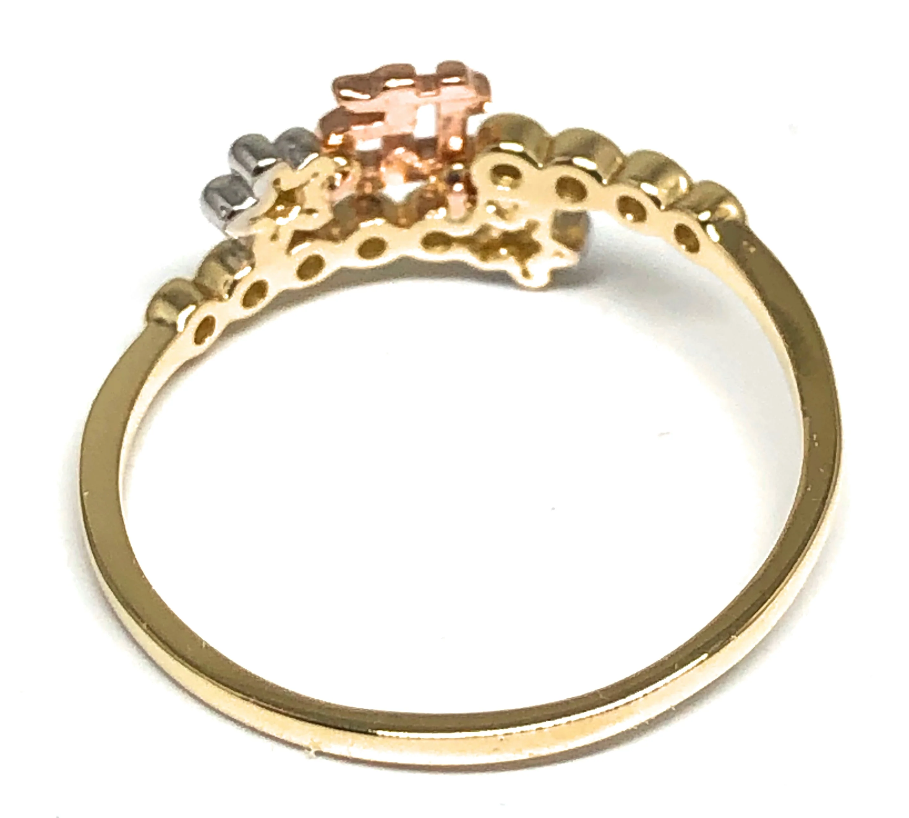 10k Solid Gold Yellow & Rose Gold 15 Años Ring (FC 84) - Image 3