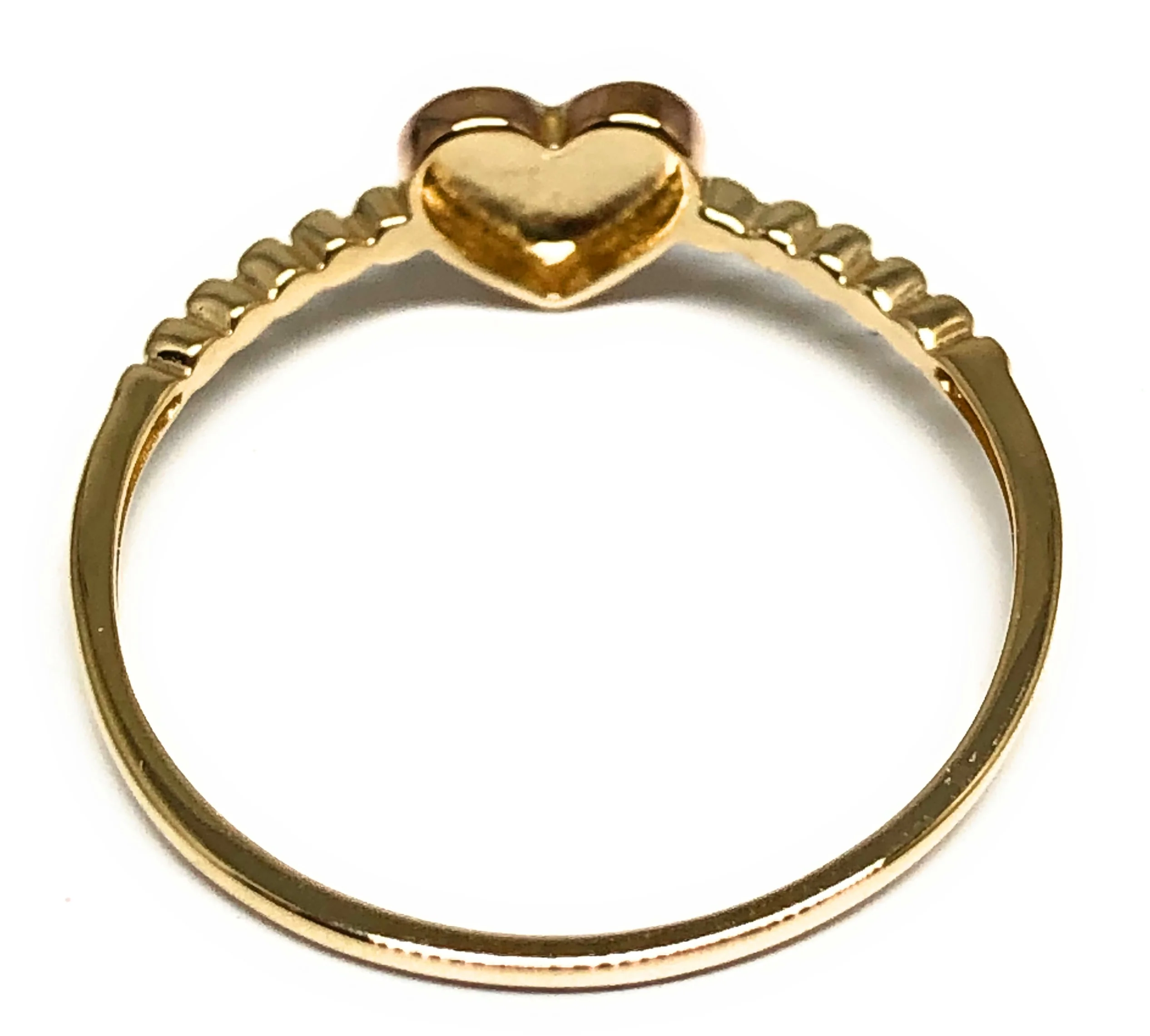 10k Solid Gold Yellow & Rose Gold Heart Ring (FC 66) - Image 3