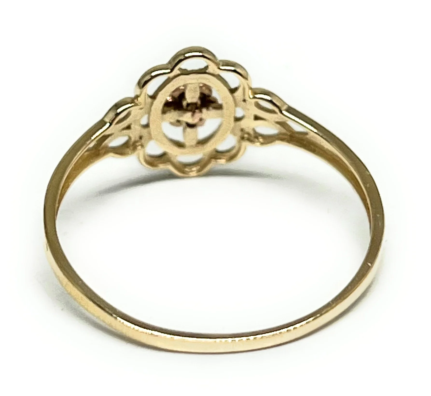 10k Solid Gold Yellow & Rose Gold Flower Ring (FC 301) - Image 3