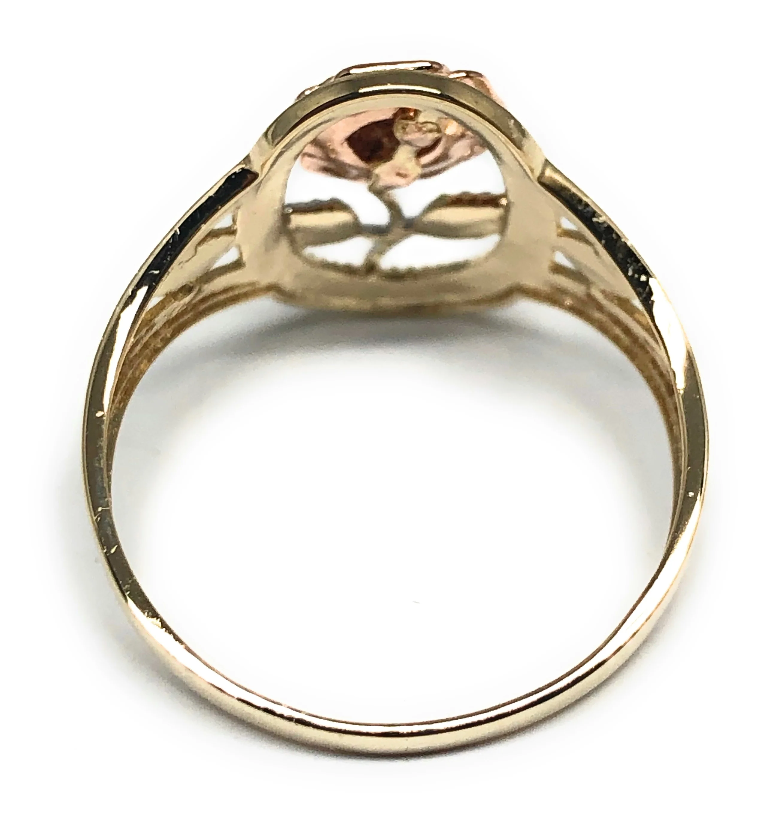 10k Solid Gold Tri-Color Gold Flower Ring (FC 45) - Image 3