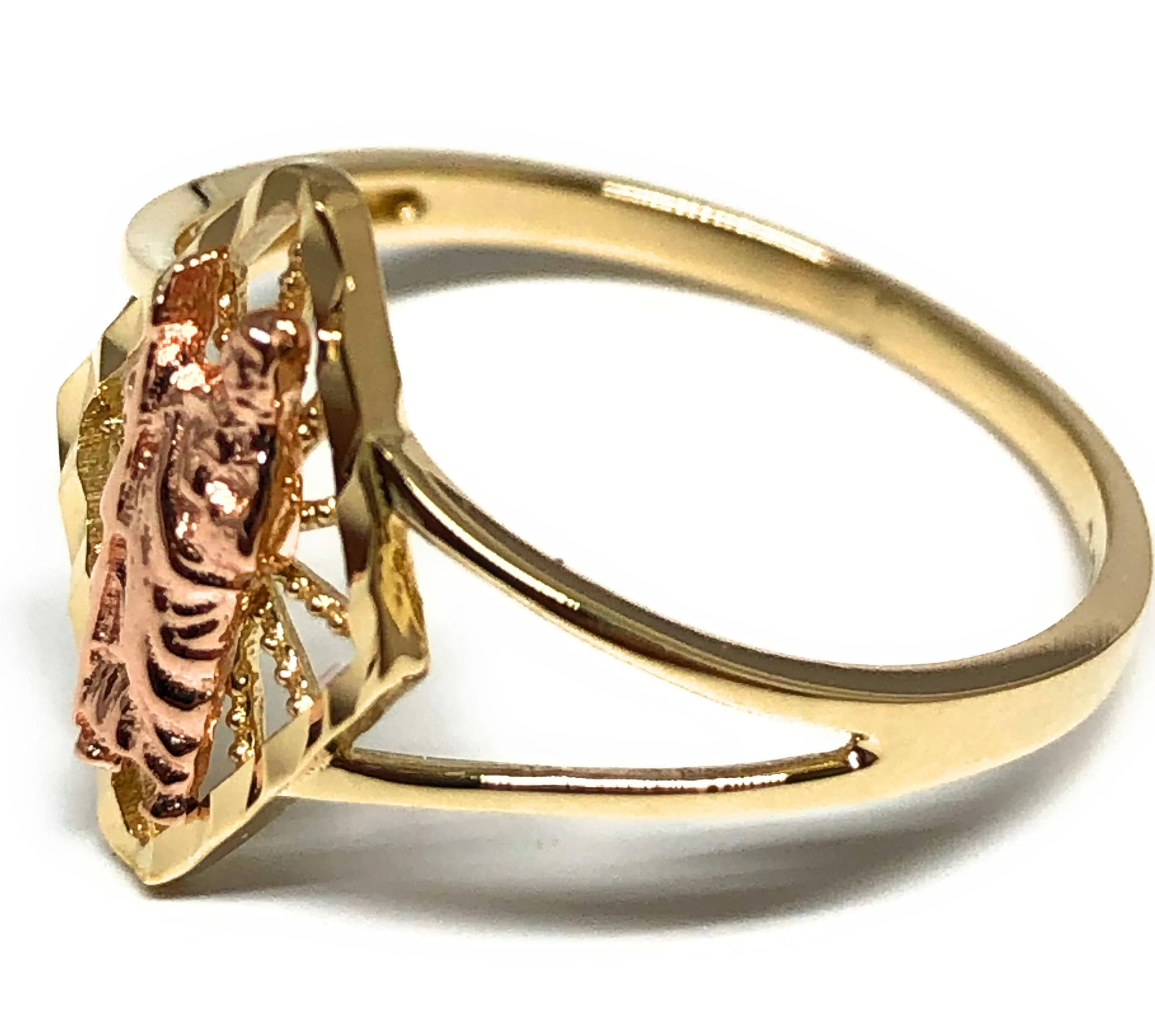 10k Solid Gold Yellow & Rose Gold Saan Judas Ring (FC 79) - Image 2