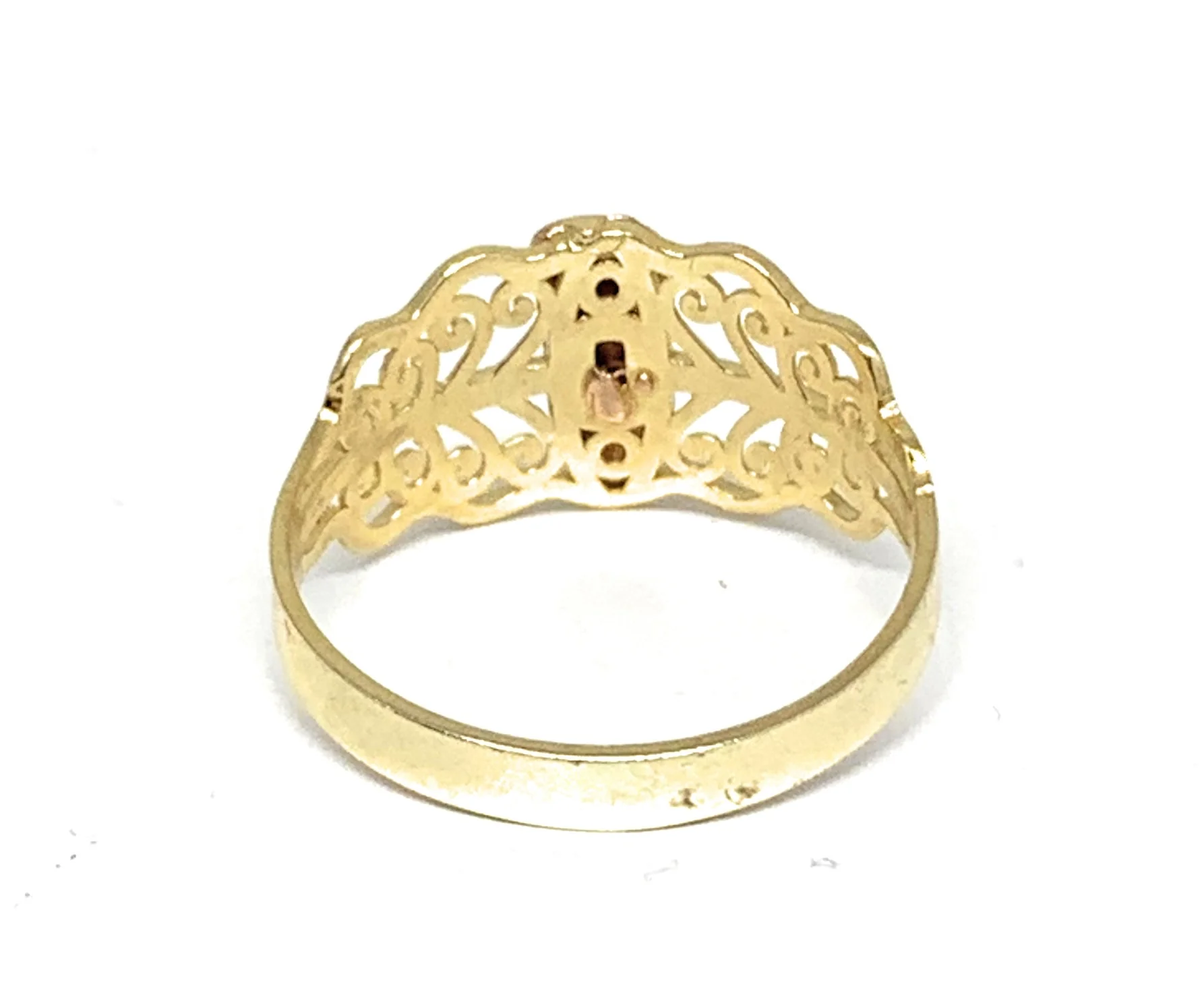 10k Solid Gold Yellow & Rose Gold Virrgin Mary Filigran Ring (FC 145) - Image 3