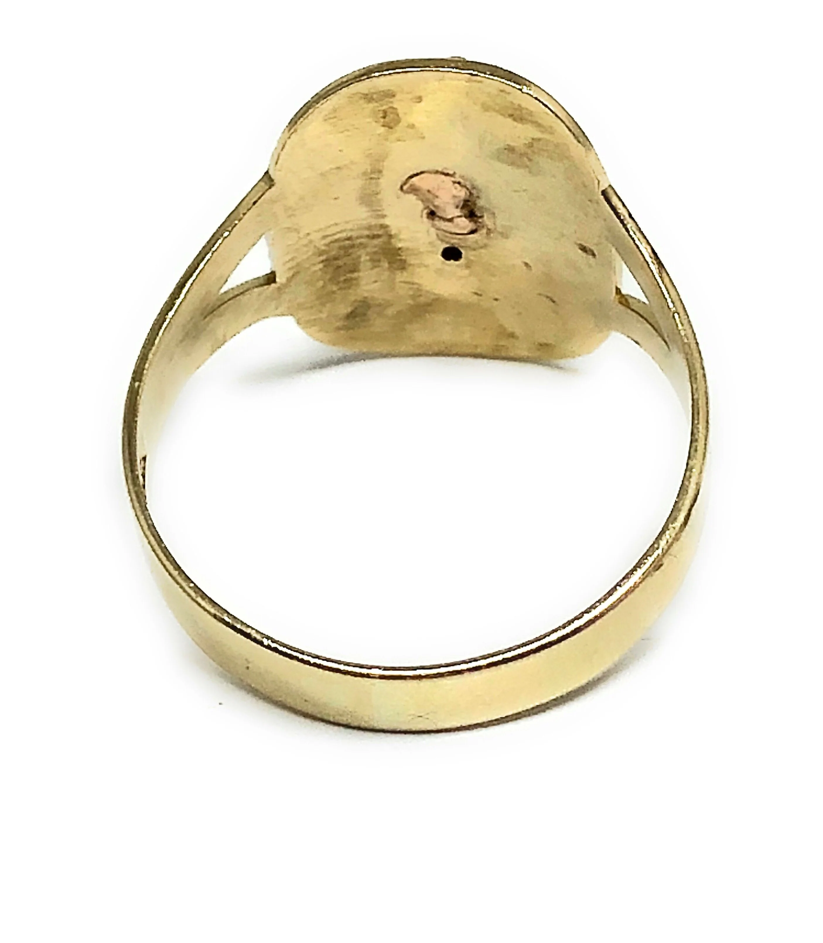 10k Solid Gold Yellow & Rose Gold Virrgin Mary "Reyna de Mexico" Ring - Image 3