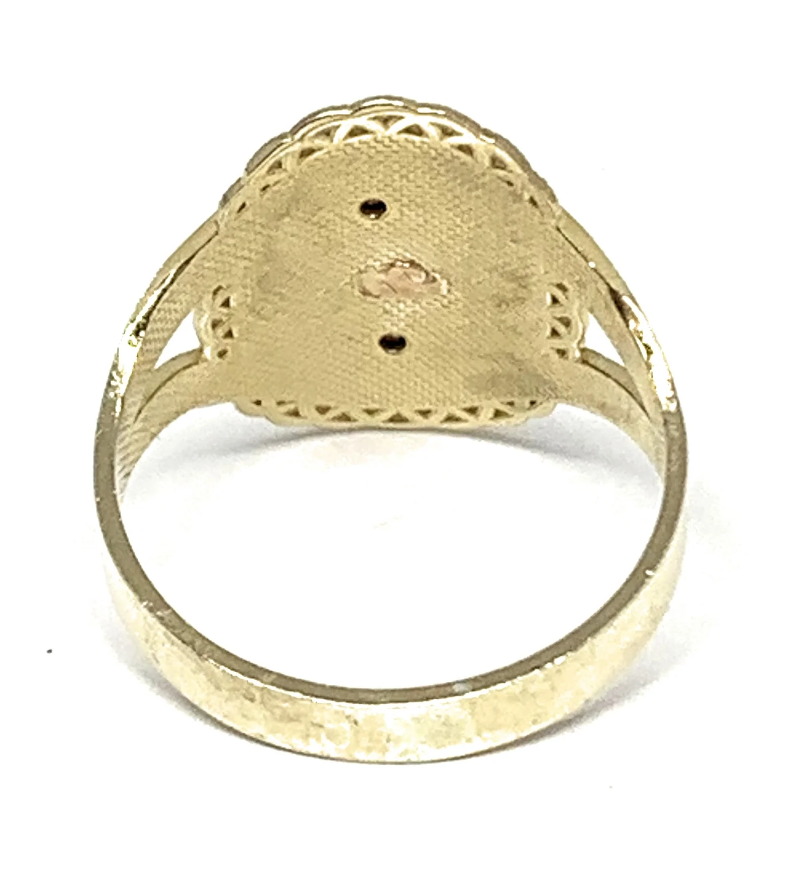 10k Solid Gold Yellow & Rose Virrgin Mary Ring Virrgen Guadalupe - Image 3