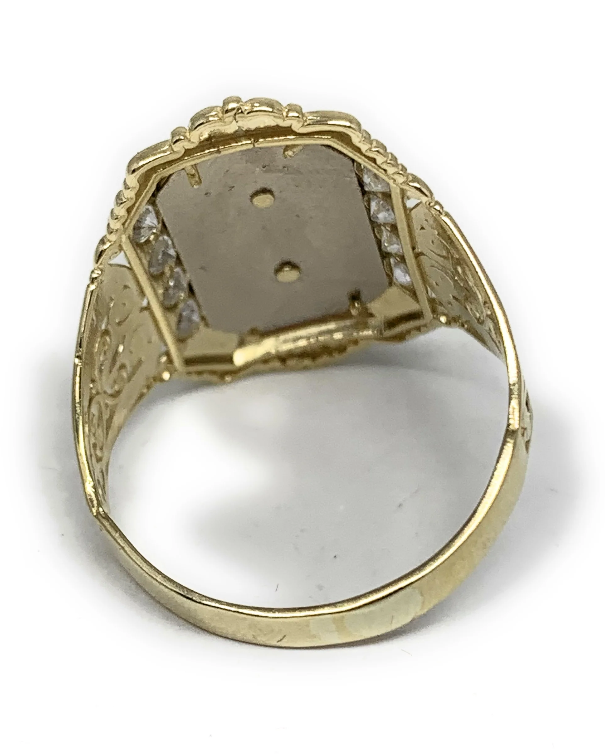 10k Solid Gold Yellow & White Gold Elegant Saan Judas Ring - Image 3