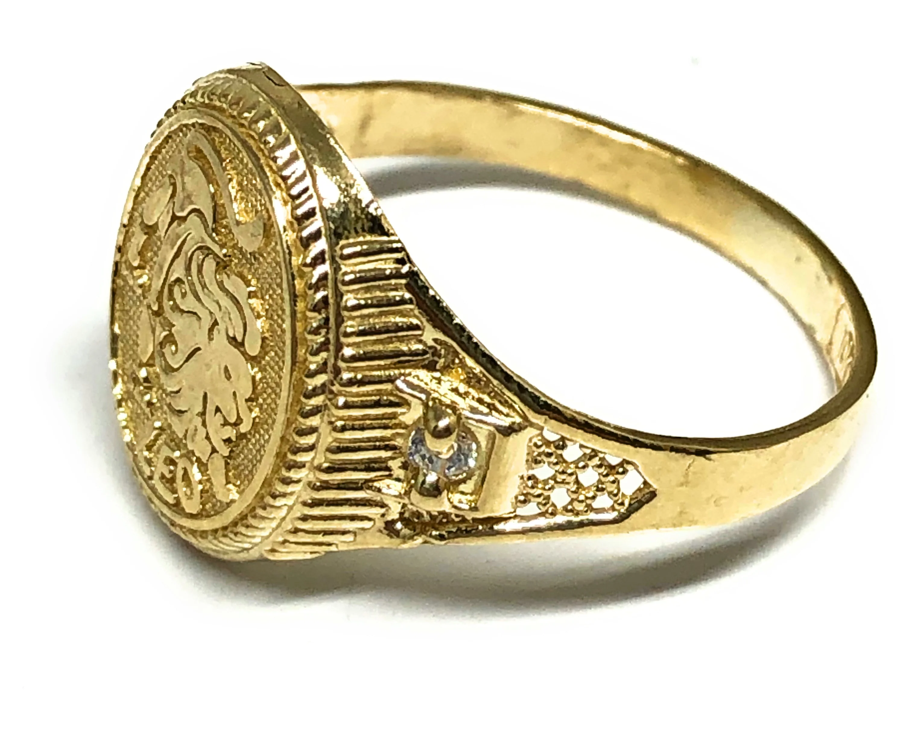 10k Solid Gold Yellow Zodiac Signs CZ Ring (Choose Your Sign) - Image 3