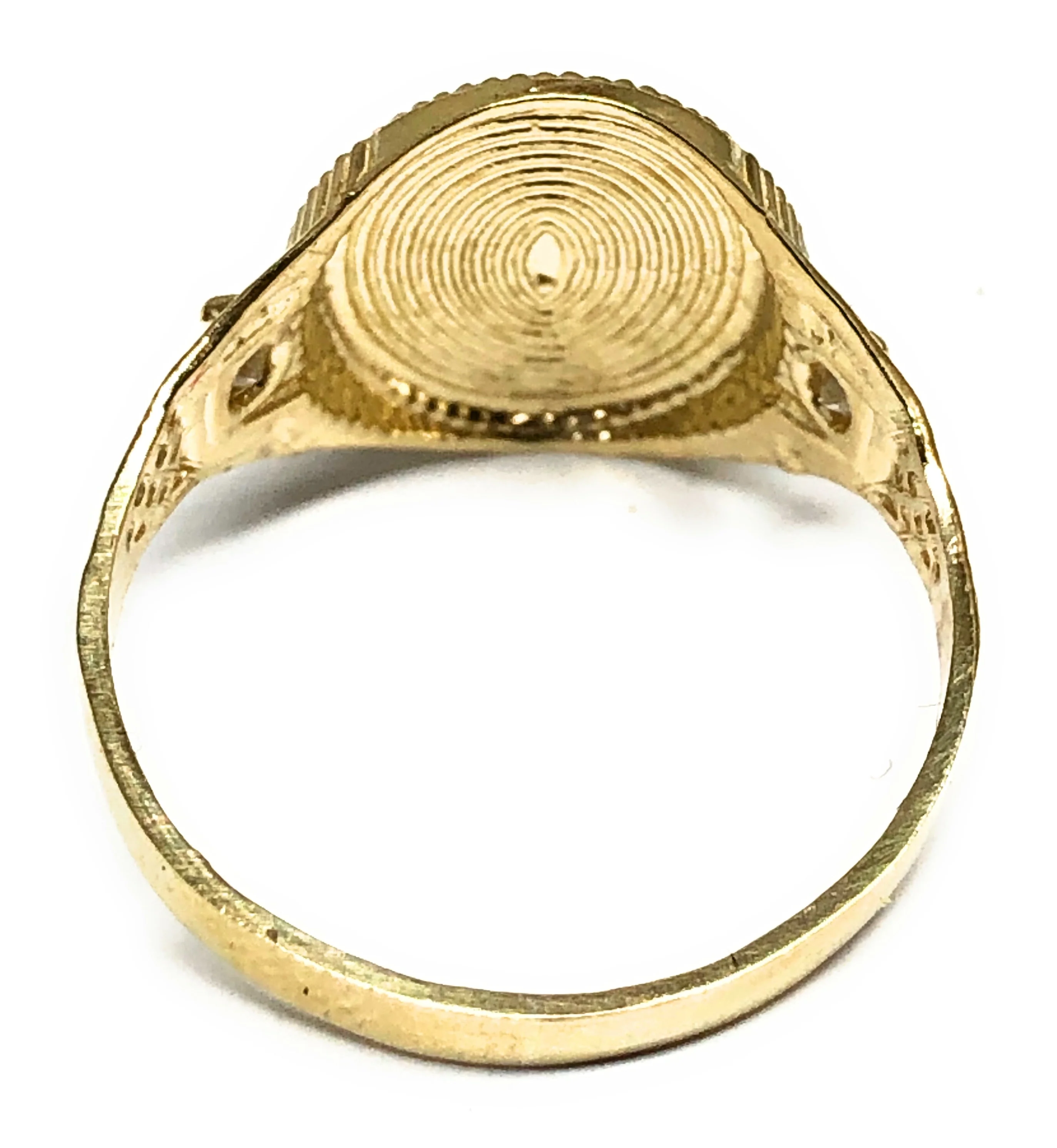10k Solid Gold Yellow Zodiac Signs CZ Ring (Choose Your Sign) - Image 5
