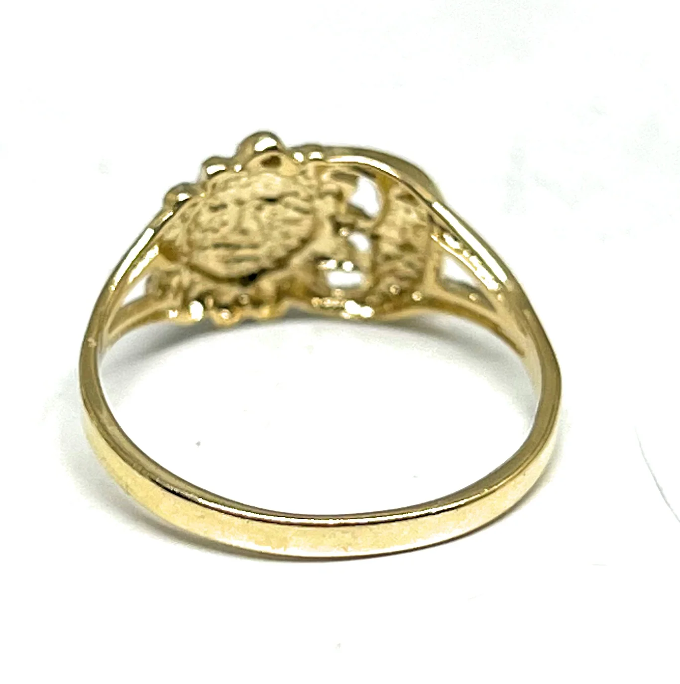 14k Solid Gold 2-Tone MOON & SUN Ring - Image 3